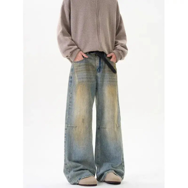 Japanese Brand Retro loose straight leg high street jeans Size US 32 / EU 48 - 1 Thumbnail