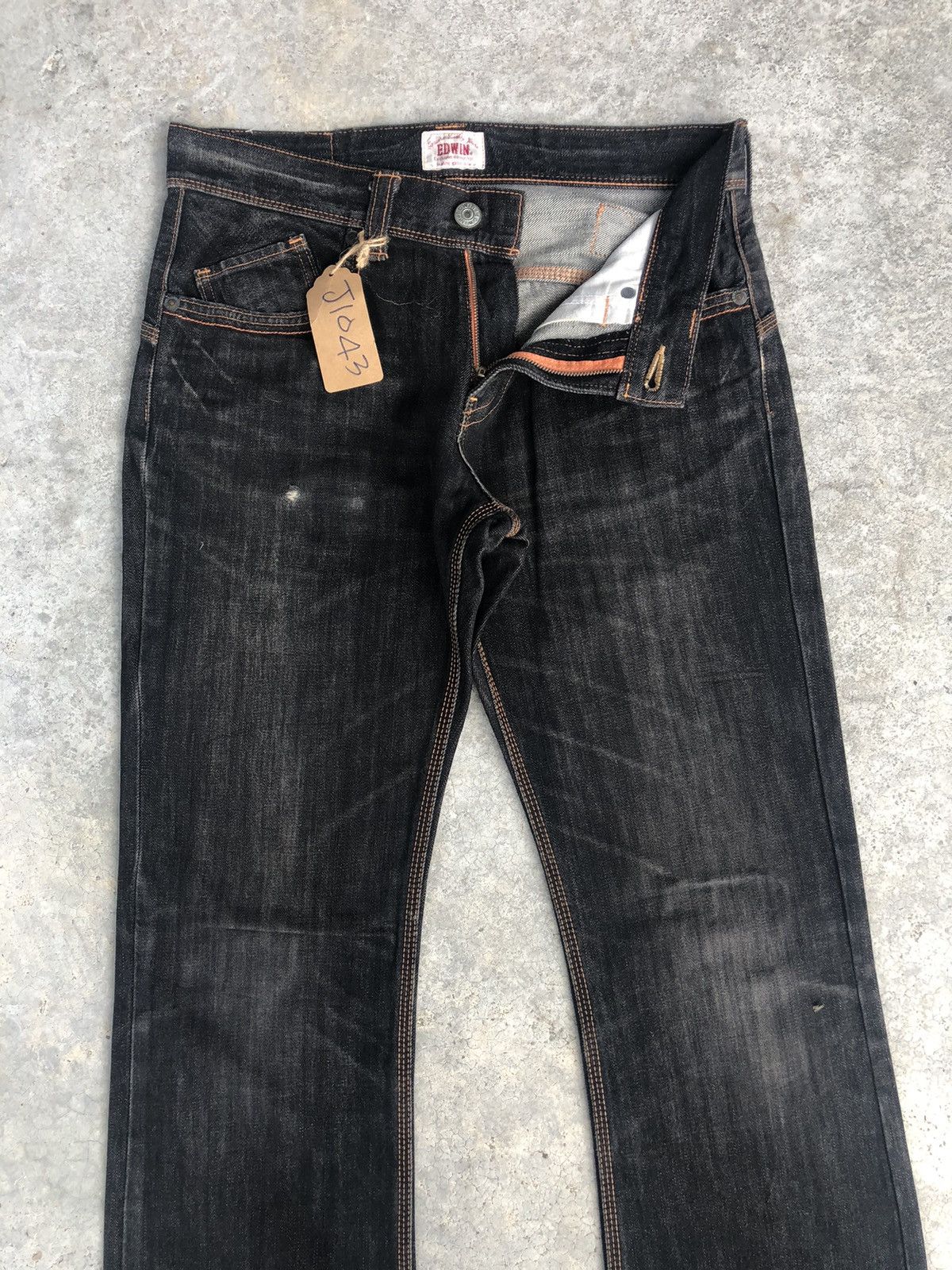 Edwin Y2k Edwin XV Flared Jeans Distressed buckle back jeans Size US 33 - 3 Thumbnail