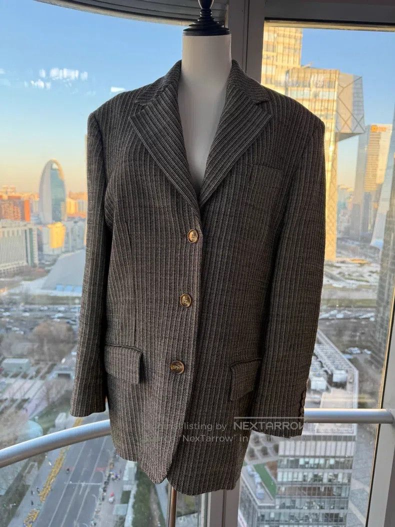 Acne Studios Acne Studios Striped blazer jacket, classic three-button d Size 4XL / US 24-26 - 1 Thumbnail