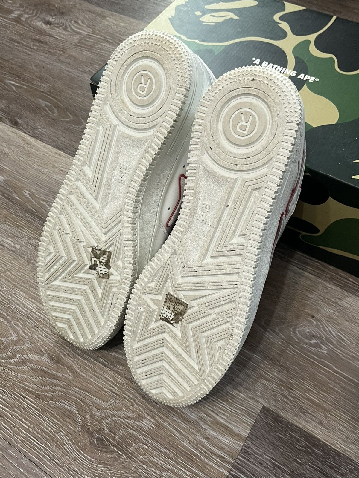 Bape Patent Leather M2 A Bathing Ape Bapesta Red/White With Box Size US 10 / EU 43 - 5 Thumbnail