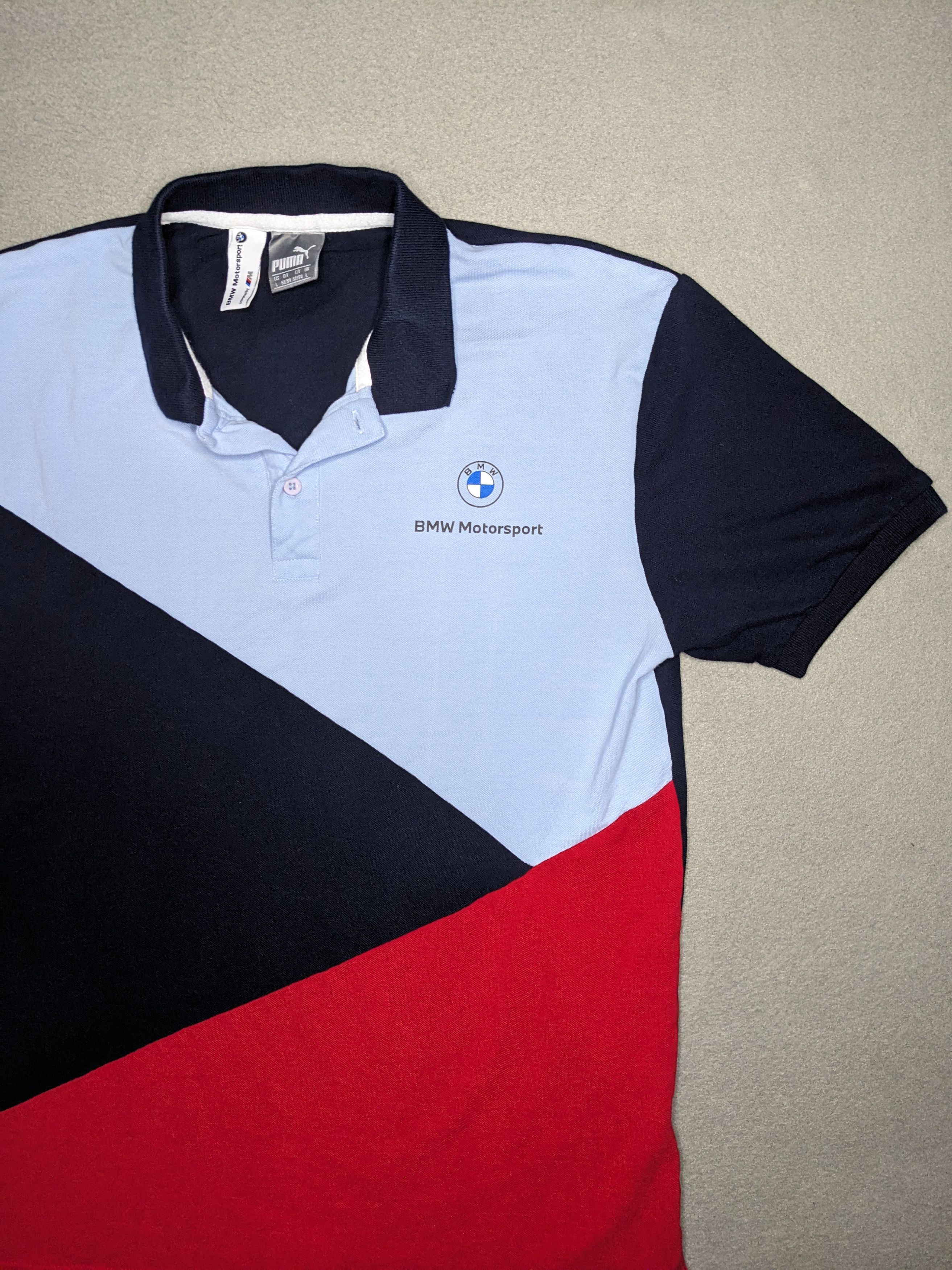 BMW × Puma Puma BMW M Motorsport Mens Colorblock Polo Shirt Size Large Size US L / EU 52-54 / 3 - 2 Thumbnail