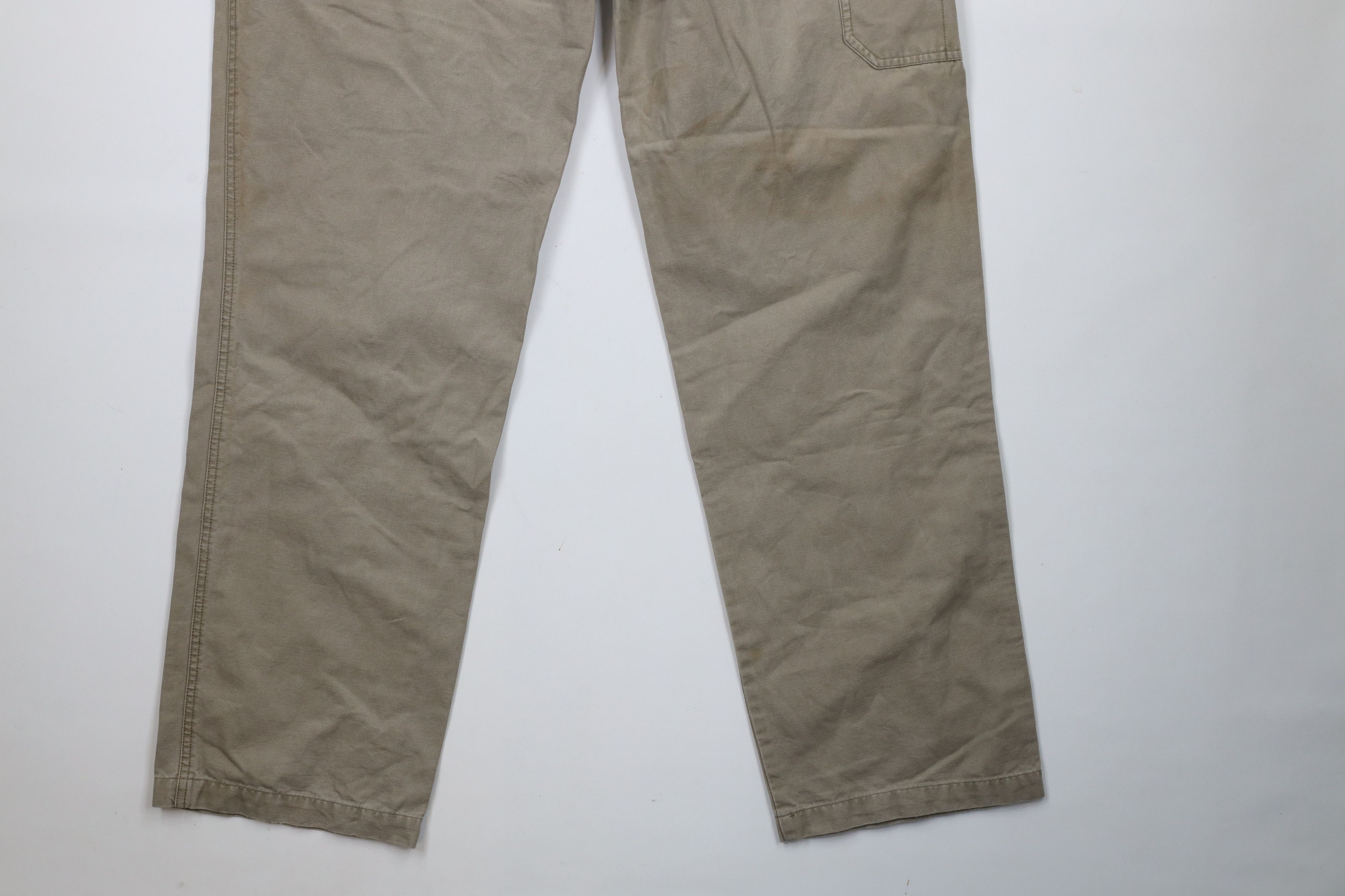 Columbia × Vintage Vintage 90s Columbia Spell Out Wide Leg Canvas Pants Beige Size US 36 / EU 52 - 13 Thumbnail