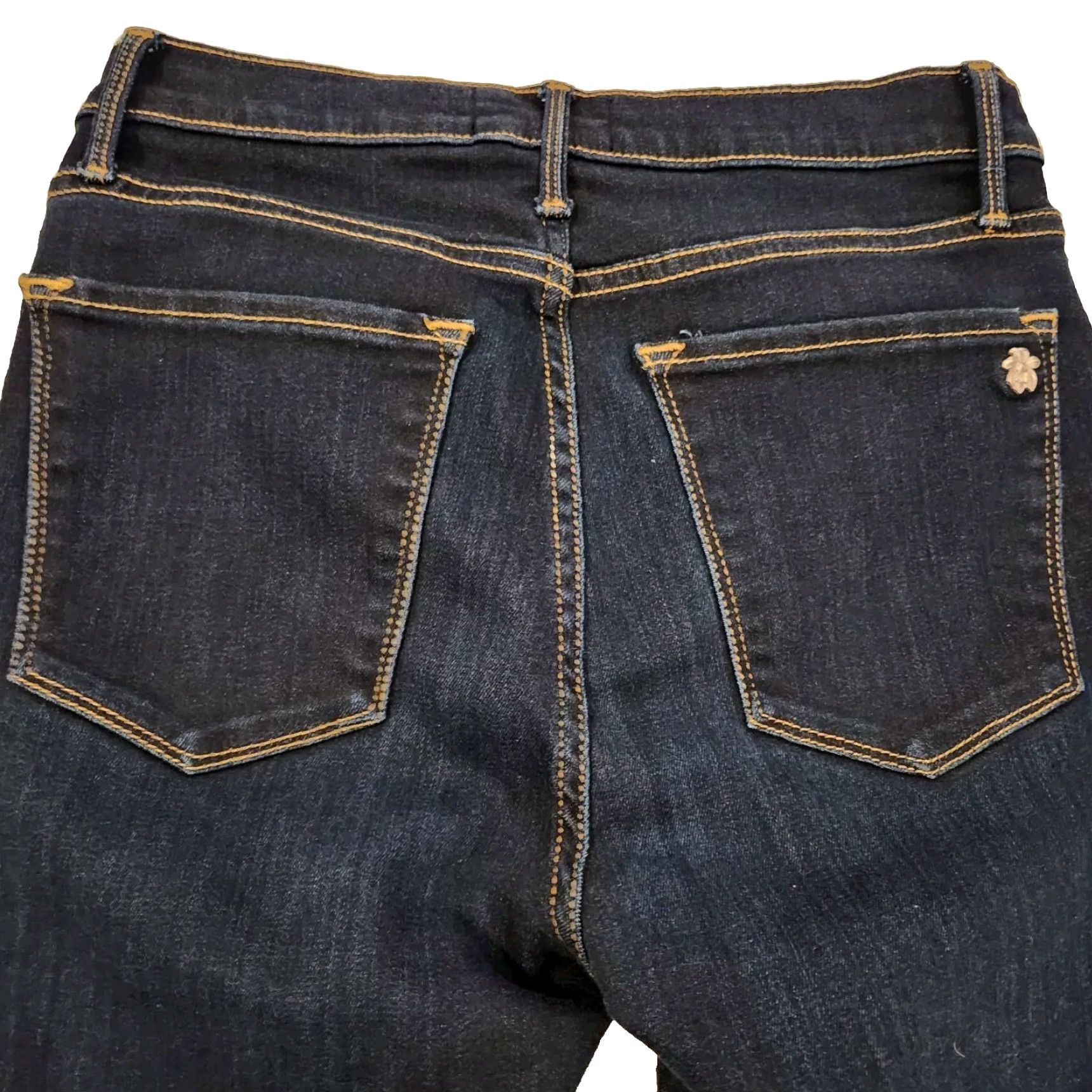 Denime Black Orchid Denim Women Jeans 28W Skinny Dark Wash Ankle Blue 26.75 Inseam Cropped Womens Size 28" / US 6 / IT 42 - 6 Thumbnail