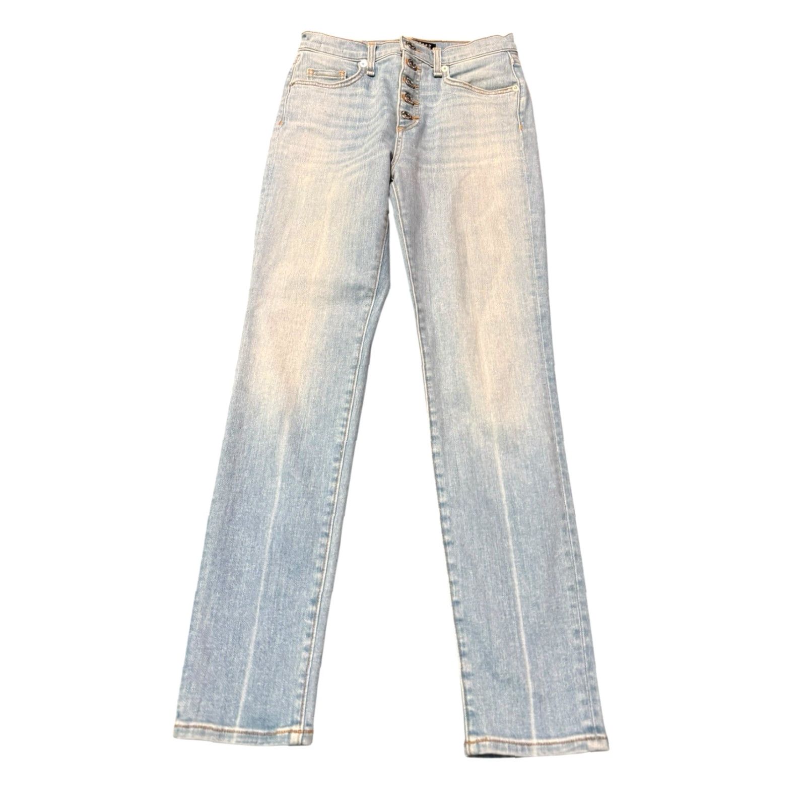 Veronica Beard VERONICA BEARD Jeans Womens 25 Light Wash Debbie Skinny High Rise Button Fly Size 42" / US 20 - 2 Thumbnail
