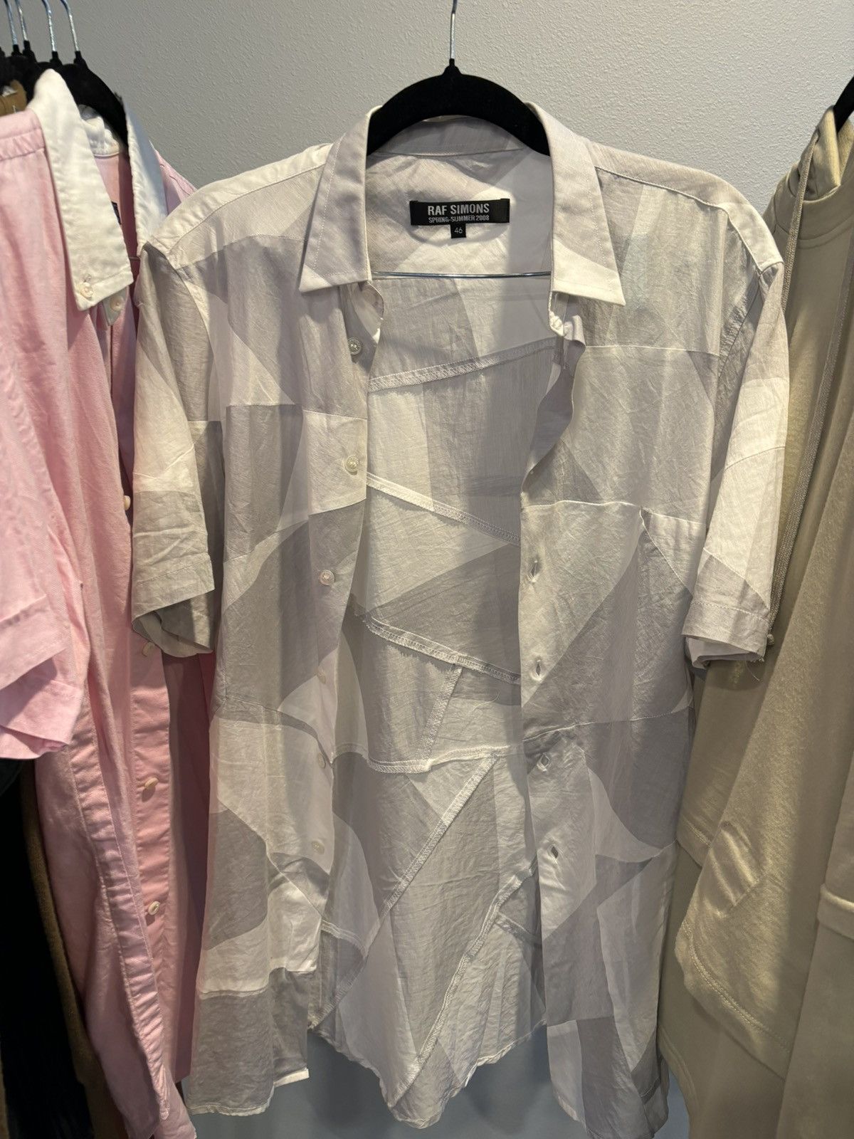 Raf Simons Raf Simons Semi Sheer Geometric Button Up Size US S / EU 44-46 / 1 - 6 Thumbnail