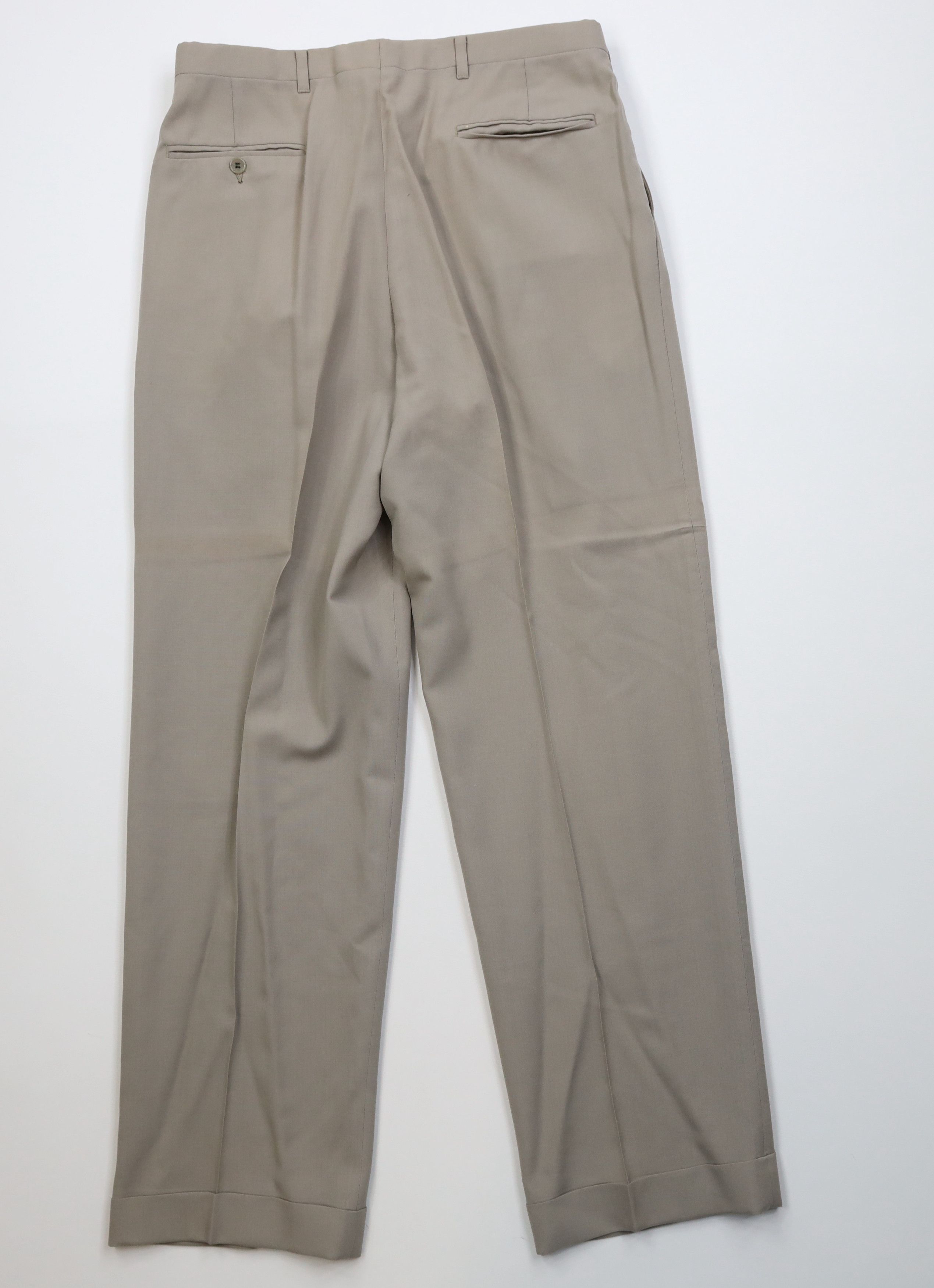 Christian Dior Monsieur Vintage 90s Christian Dior Wool Wide Leg Chino Pants USA Size US 32 / EU 48 - 11 Thumbnail