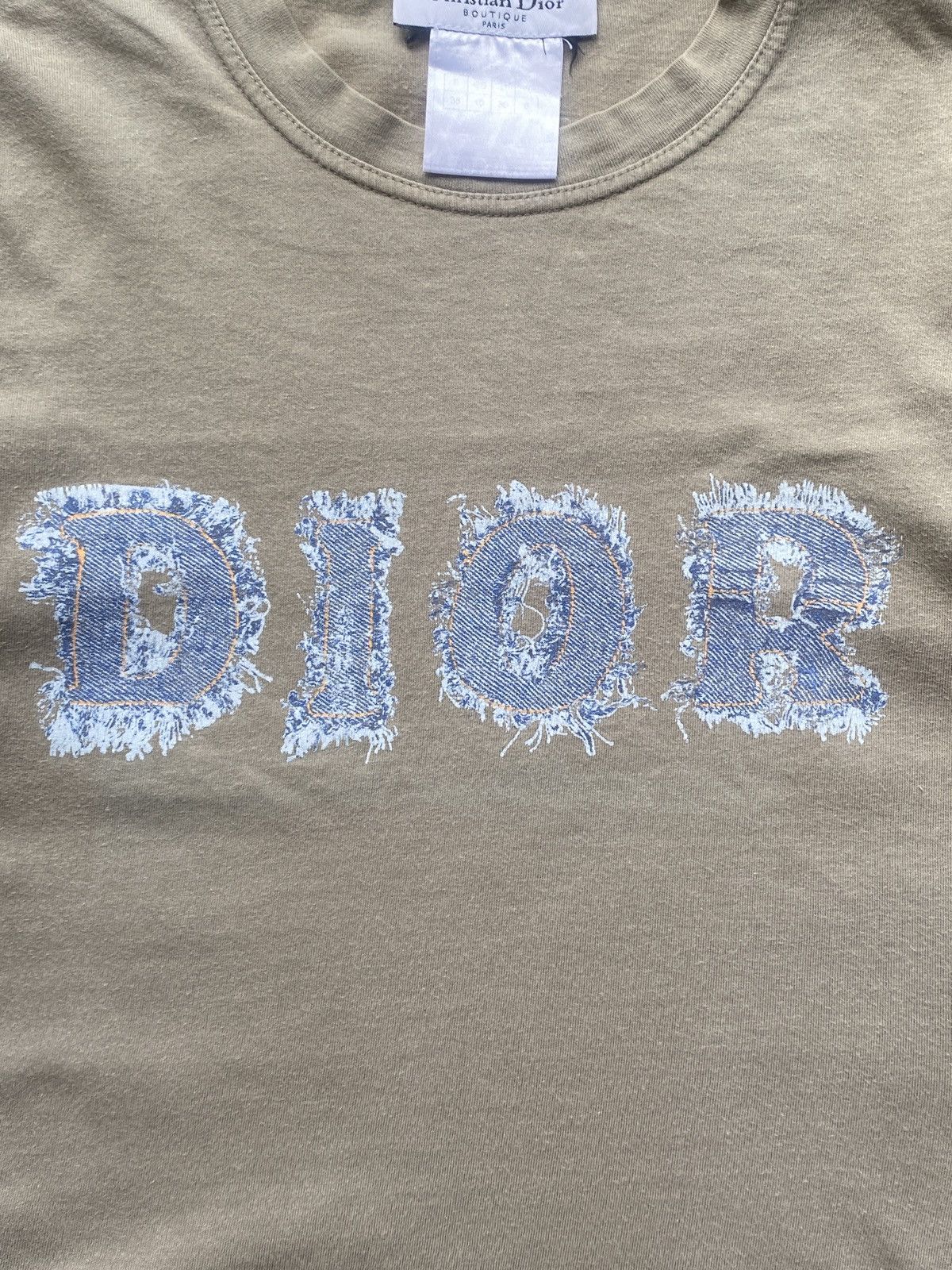 Dior SS2003 Denim Print Logo T-Shirt Size S / US 4 / IT 40 - 7 Thumbnail