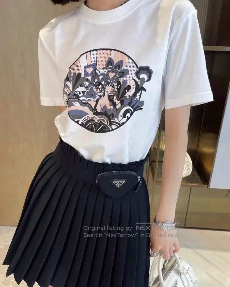 Hermes Hermes Cartoon Rainbow Pegasus Printed White T-Shirt Size XXS / US 00 / IT 34 - 1 Thumbnail