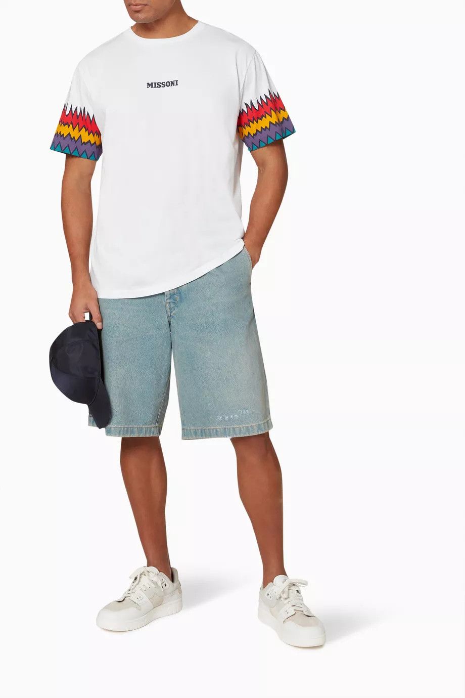 Missoni o1y0225 Logo Crewneck T-Shirt in White Size US S / EU 44-46 / 1 - 3 Thumbnail