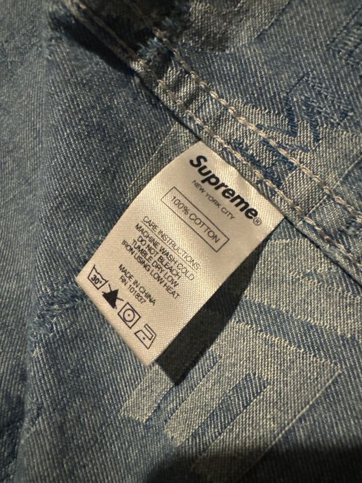 Supreme Supreme Dimensions Logo Denim Shirt | Grailed