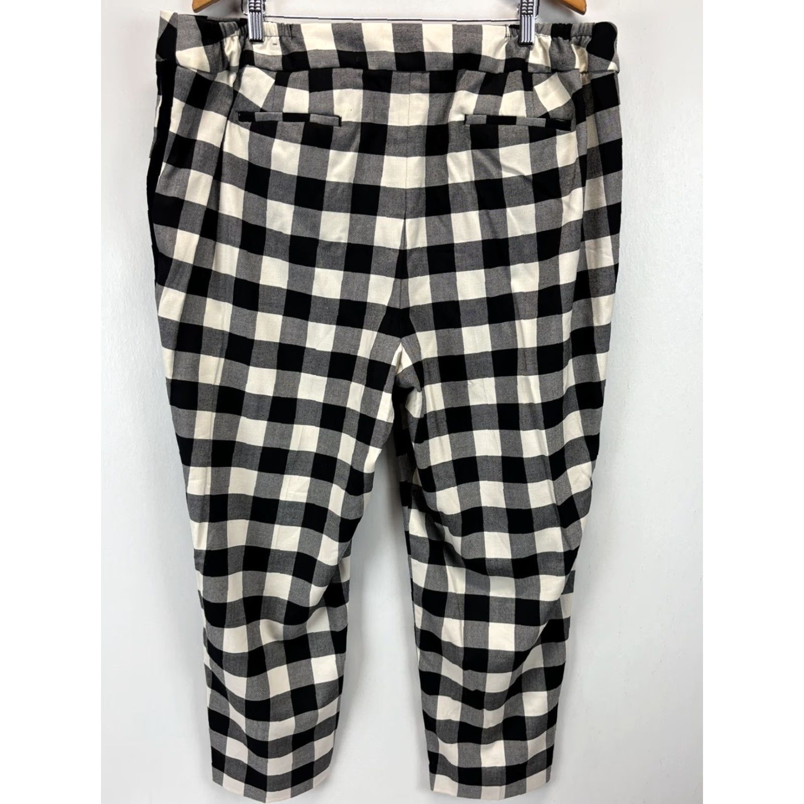 Talbots Talbots Checkered Ankle Pants 22W Plus Wool Blend Black Ivory Womens Size 40" / US 18 - 3 Thumbnail