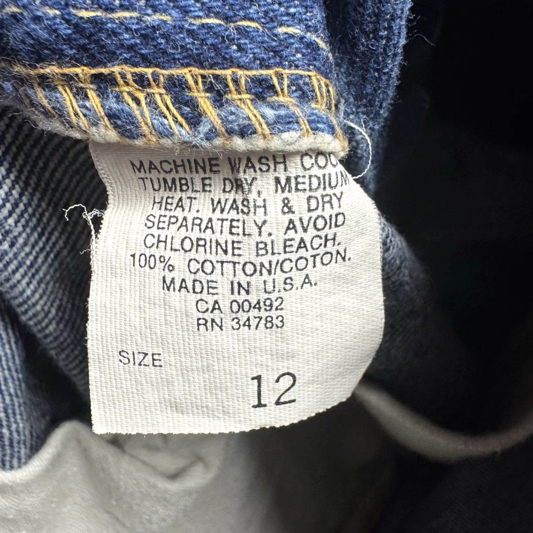 Lee VINTAGE Lee Riders Jeans Women’s 28x32 Straight High Rise Blue Denim 5-Pocket USA 1960s 80s Mens Womens Boys Girls Size 34" / US 12 / IT 48 - 4 Thumbnail