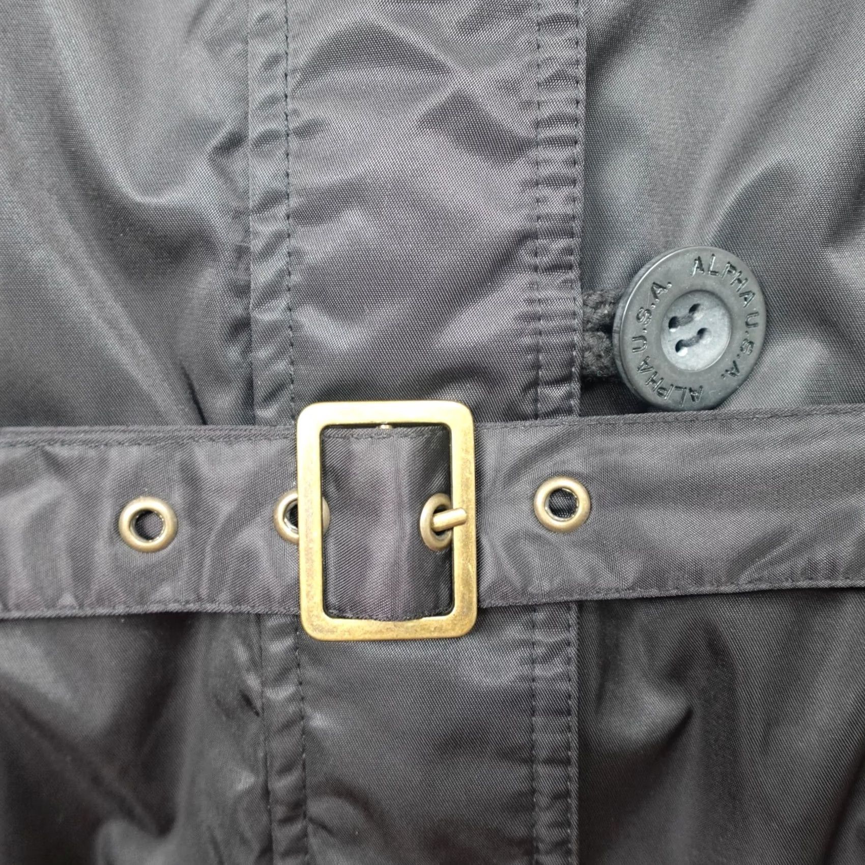 Alpha Industries Alpha Industries Jacket Womens Large Black Nylon Hooded Pockets Size L / US 10 / IT 46 - 7 Thumbnail