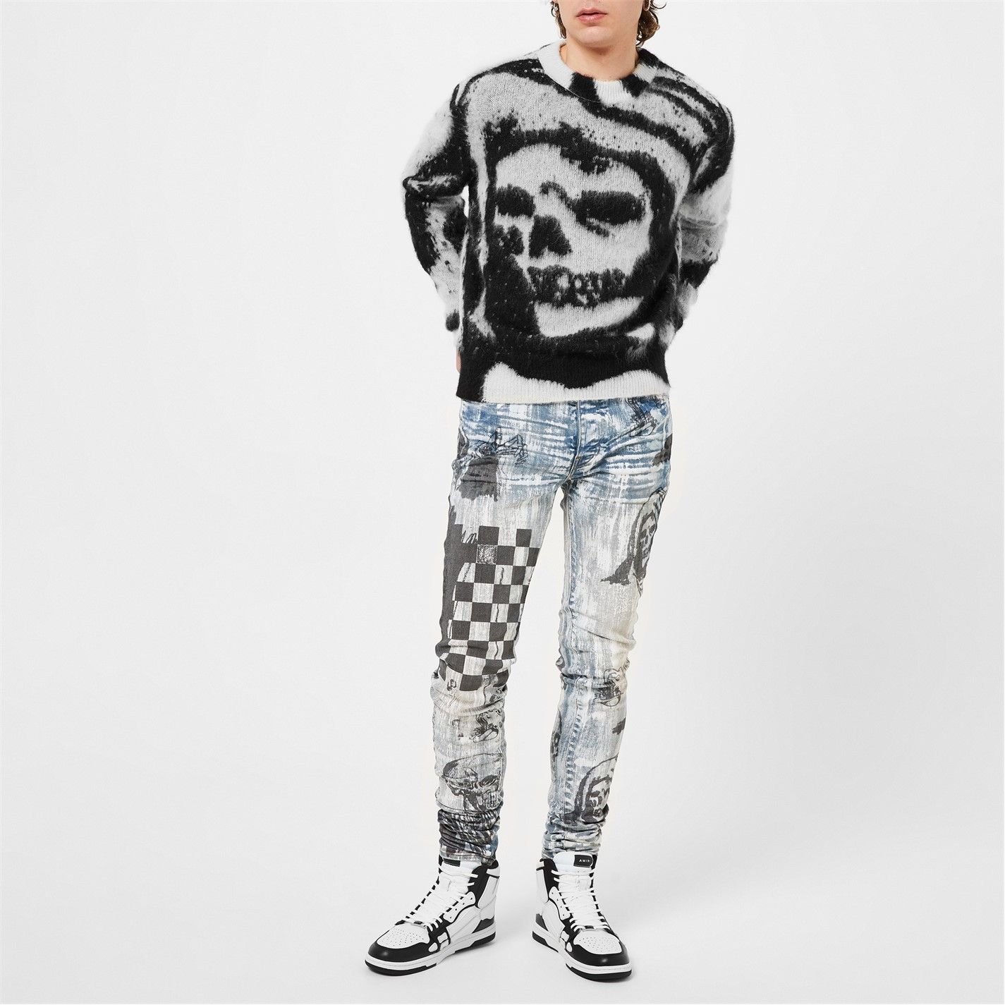 Amiri AMIRI Skeleton High Top Trainers Size US 6 / EU 39 - 6 Thumbnail