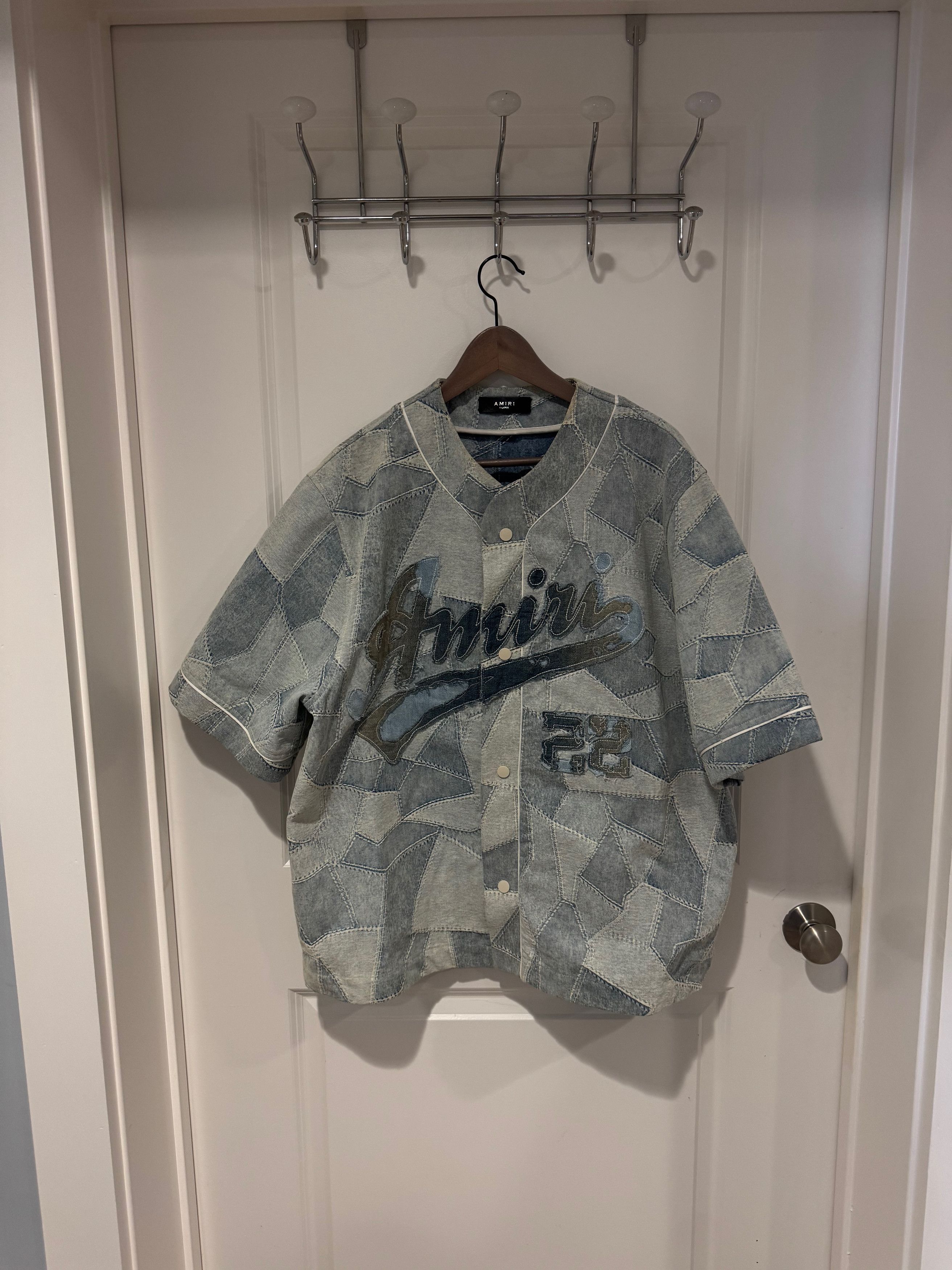 Amiri Amiri Patchwork Baseball Jersey Size US XL / EU 56 / 4 - 2 Thumbnail