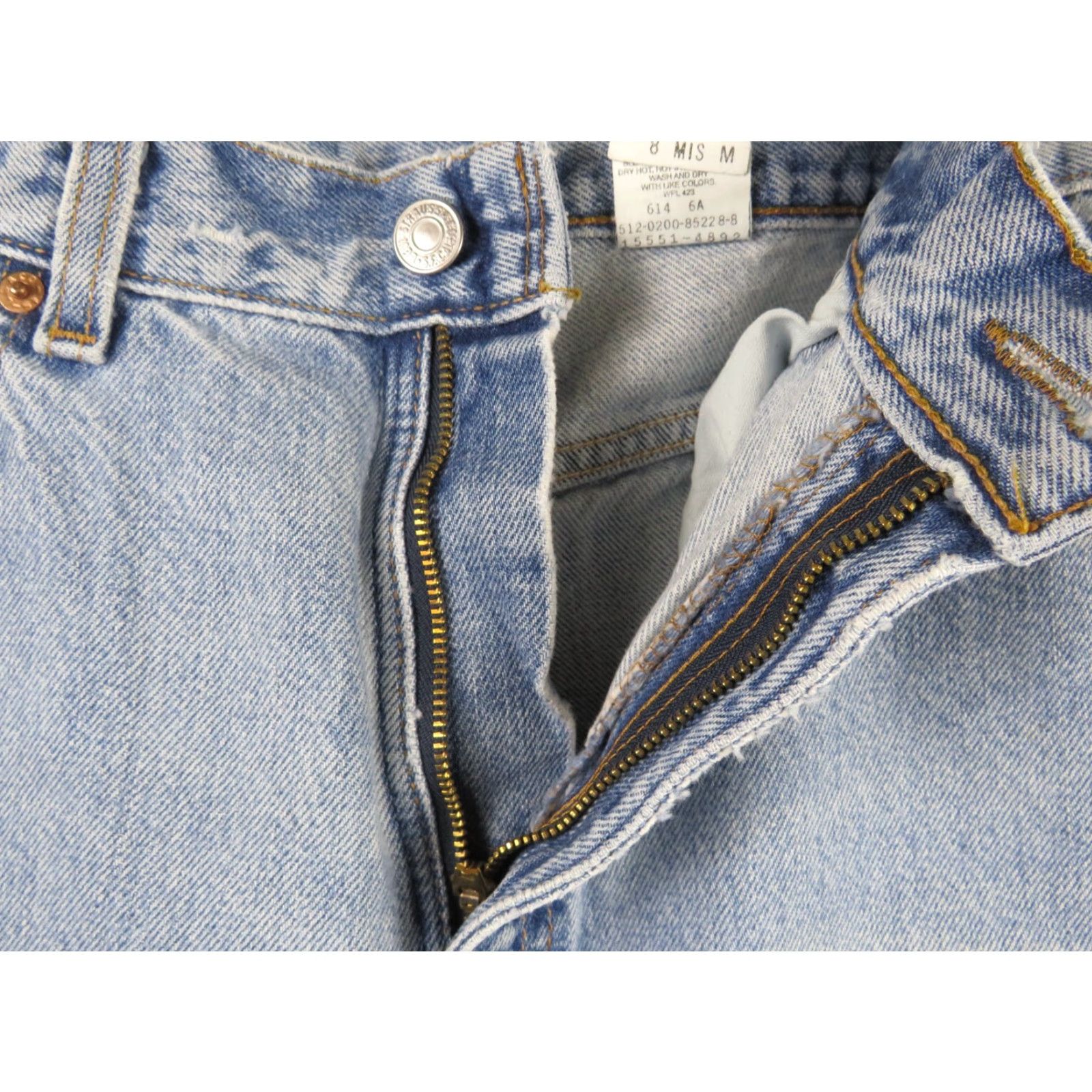 Levi's VINTAGE Levi's 550 Jeans 8 Miss R Denim Blue Bootcut 32 Inseam 28 Waist Men Size 28" / US 6 / IT 42 - 7 Thumbnail