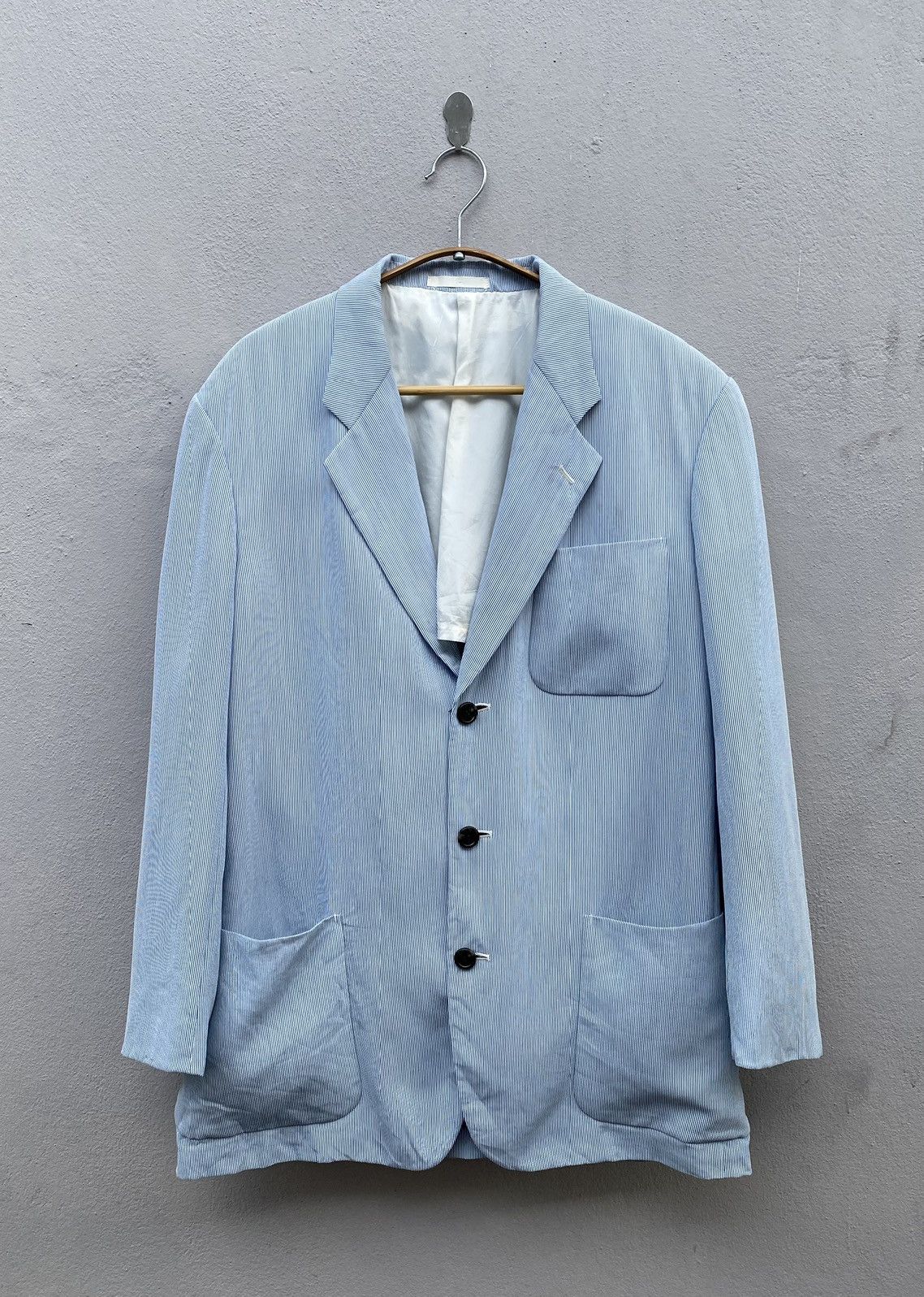 Christian Dior Monsieur Christian DIOR Monsieur Blue Pin Stripes Blazer Size 40L - 1 Thumbnail