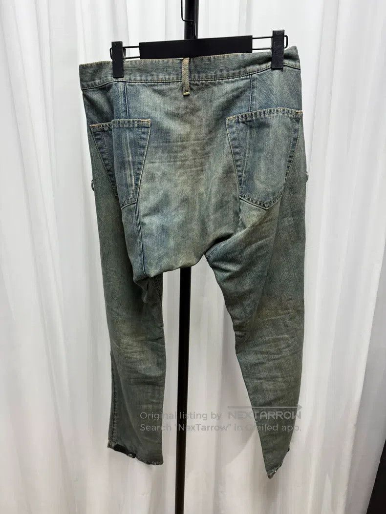 Junya Watanabe Junya Watanabe size M Washed Drop Crotch Denim Pants Size US 27 - 6 Thumbnail