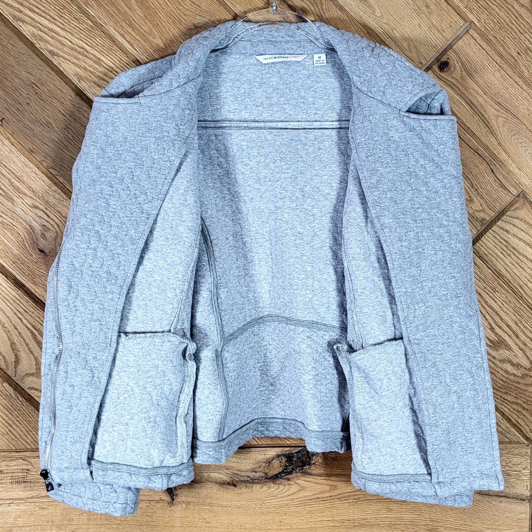 Isaac Mizrahi Isaac Mizrahi Gray Quilted Moto Jacket Women Size M Cotton Blend Zip Pockets Jacket Womens M Gray Quilted Moto Zip Pocket Casual Size M / US 6-8 / IT 42-44 - 6 Thumbnail