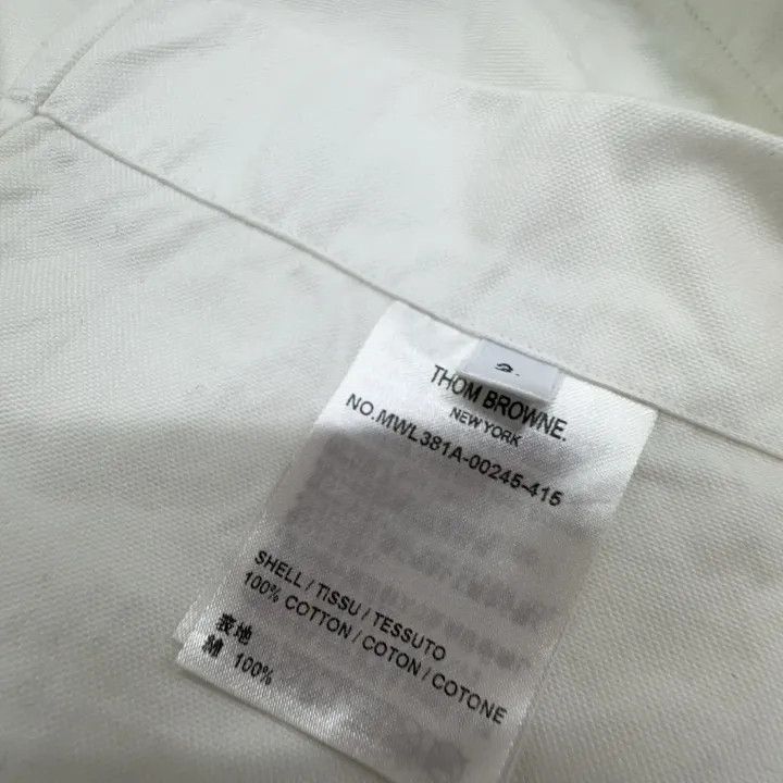 Thom Browne Thom Browne Classic Striped White Long Sleeve Shirt -2507 Size US M / EU 48-50 / 2 - 1 Thumbnail