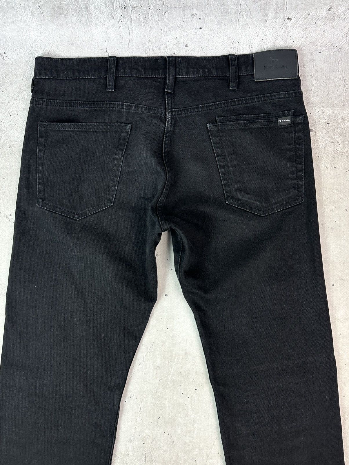 Paul Smith Paul Smith Standard Fit Black Straight Cotton Men’s Jeans Size US 34 / EU 50 - 9 Thumbnail