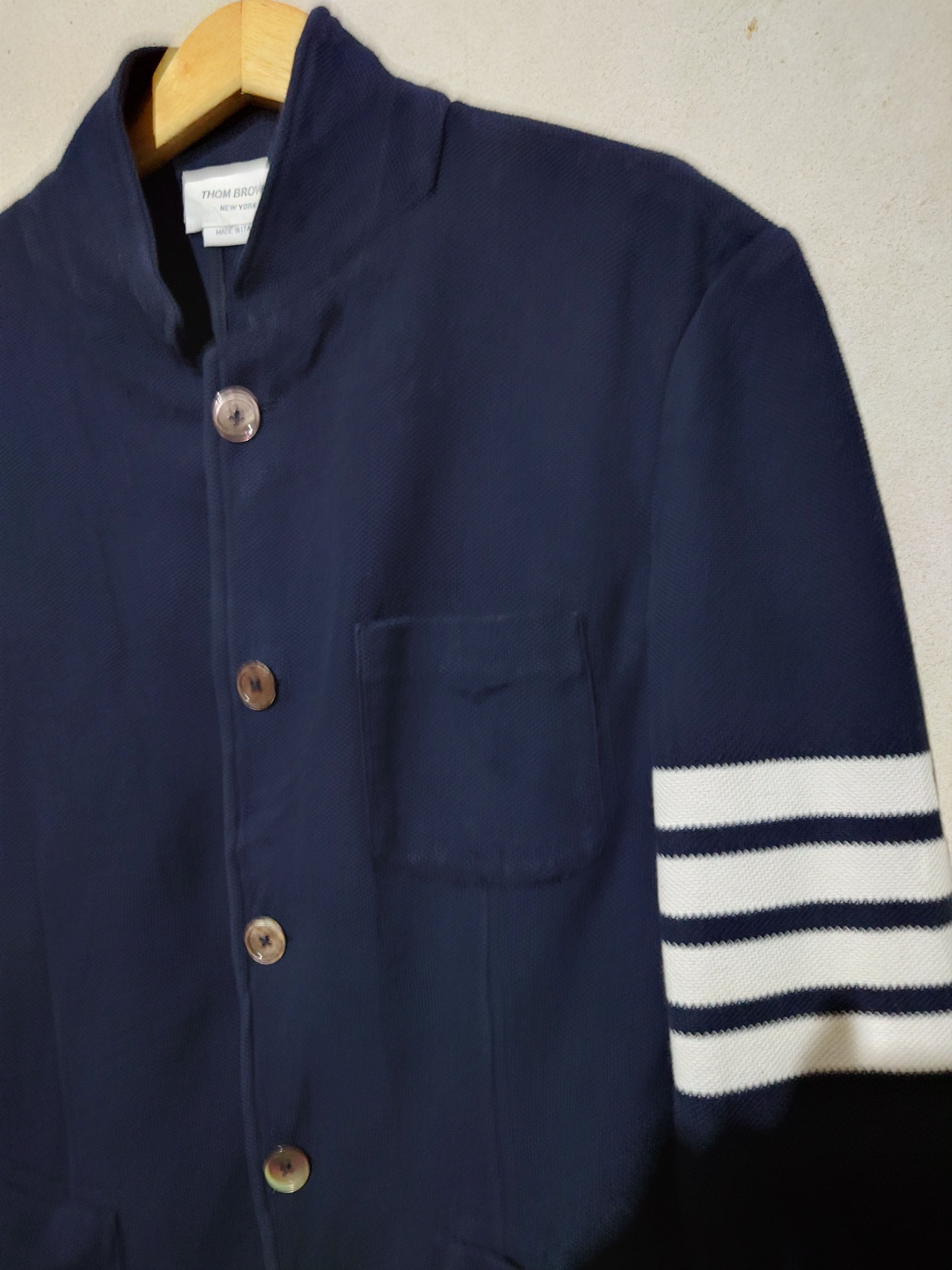 Thom Browne Thom Browne 4-bar Tech Pique Sportcoat Navy Size 1 Size US S / EU 44-46 / 1 - 4 Thumbnail