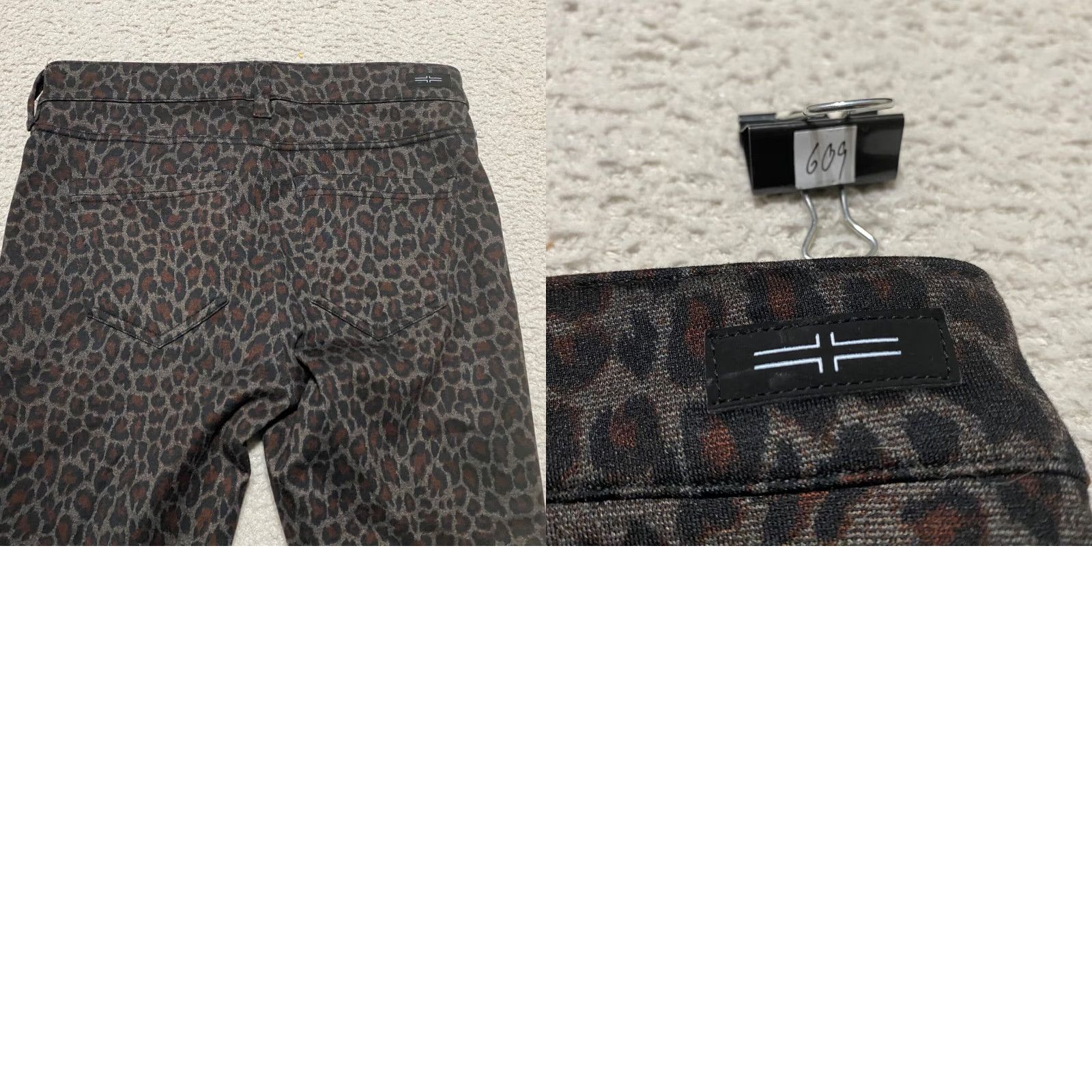 Vintage Liverpool Jeans Pants Womens 2 Brown Cheetah Print Jegging Skinny Mid Rise Ankle 28in Inseam Womens Size 26" / US 2 / IT 38 - 9 Thumbnail