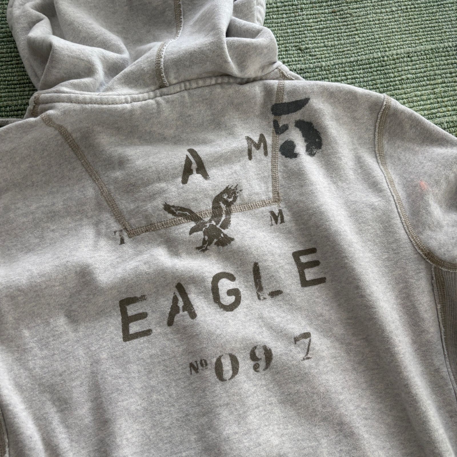 American Eagle Outfitters Y2K American Eagle Zip Up Cotton Waffle Lined Hoodie Sz S Size S / US 4 / IT 40 - 8 Thumbnail