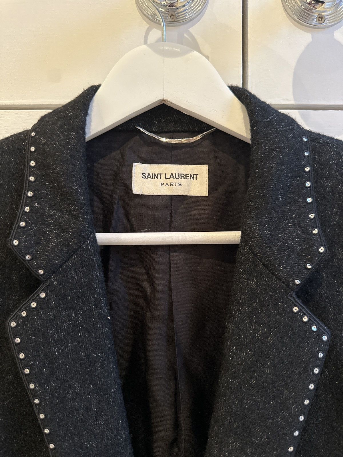 Saint Laurent Paris Studded Blazer Size 48L - 1 Thumbnail