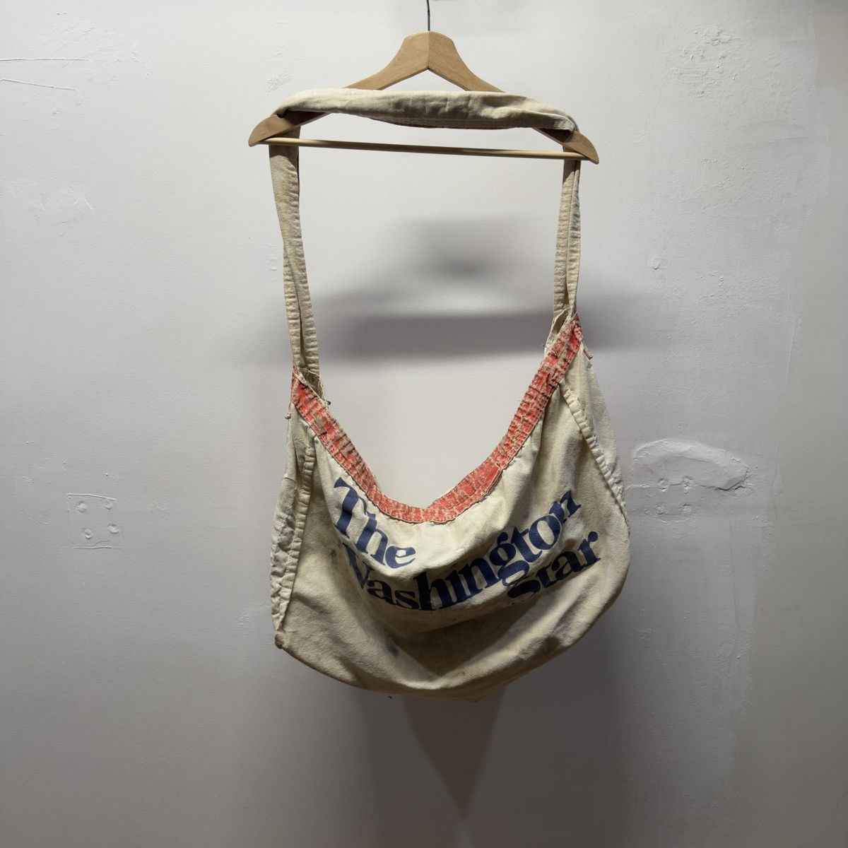 Vintage 60s Washington Star Newspaper Paperboy Bag Distressed Canvas Size ONE SIZE - 1 Thumbnail