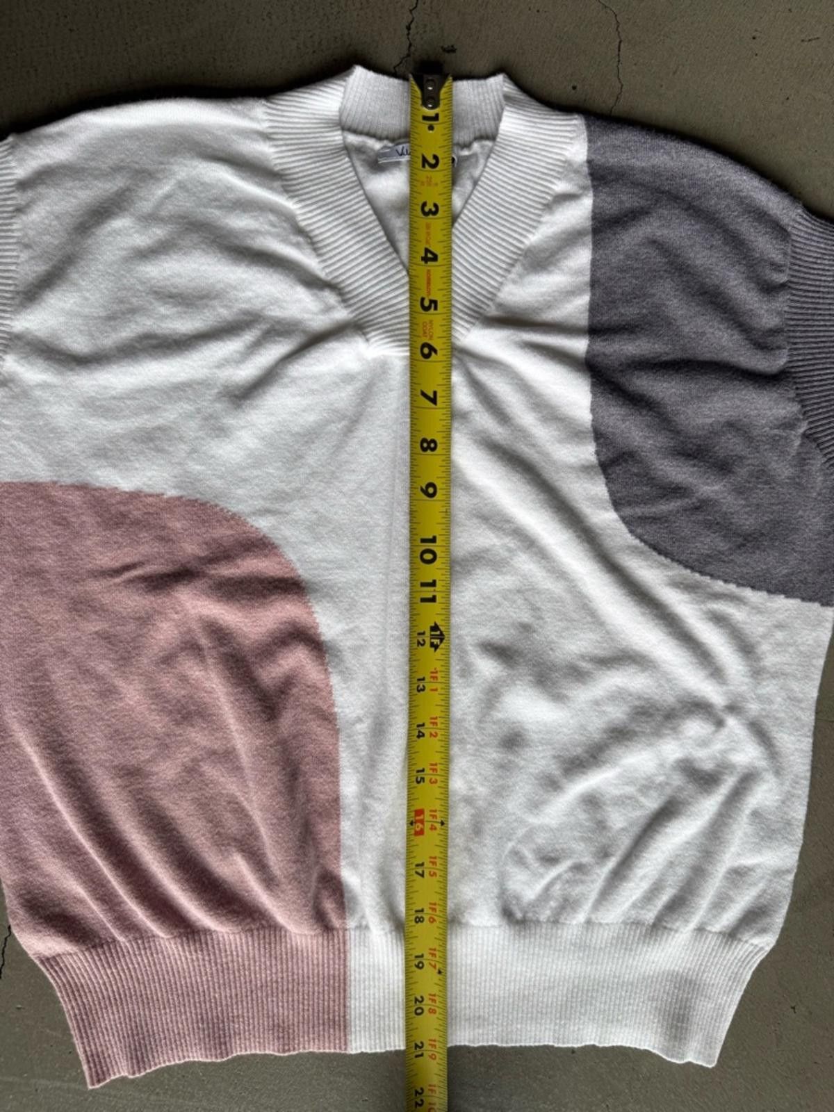 Other Vila Milano / Colorblock Sweater Vest / White Size M / US 6-8 / IT 42-44 - 3 Thumbnail