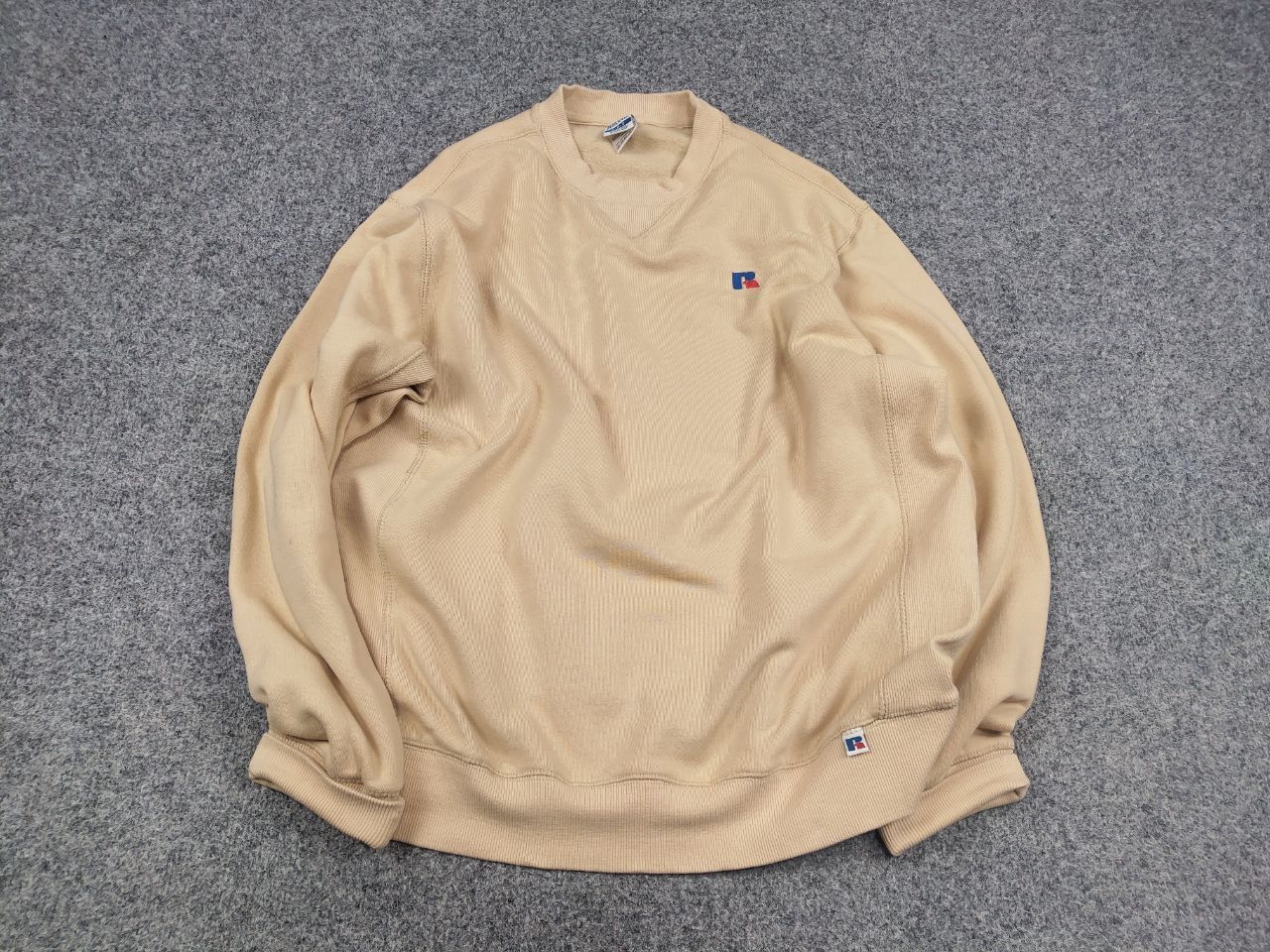 Russell Athletic Vintage 90's Russell Athletic Blank Crew Chek Sweatshirt Size US L / EU 52-54 / 3 - 2 Thumbnail