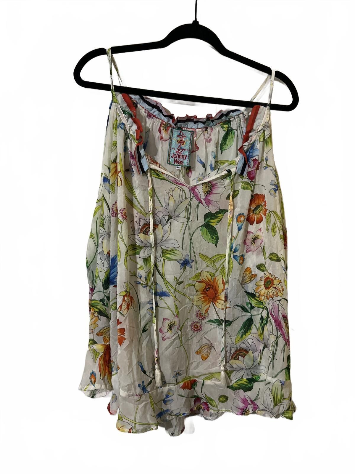 Other Johnny Was Floral Cold Shoulder Blouse Top M Size M / US 6-8 / IT 42-44 - 2 Thumbnail