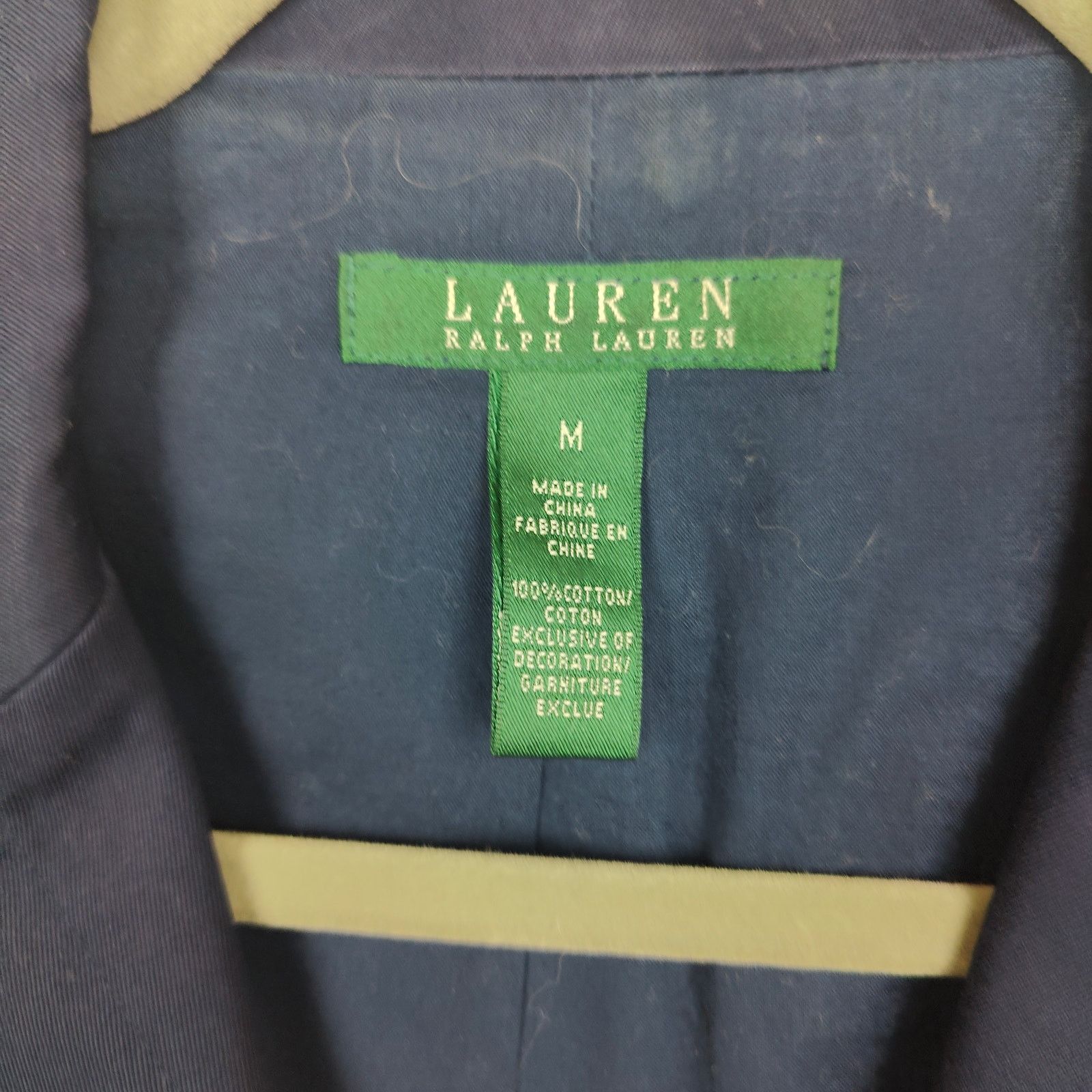 Ralph Lauren Vintage 90s Lauren Ralph Lauren Blazer Mens Medium Navy Blue Size 40R - 8 Thumbnail