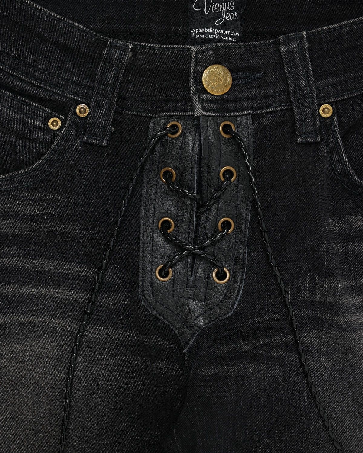GOSTAR DE FUGA × Japanese Brand × Tornado Mart Vienus lace up flare jeans Size US 26 / EU 42 - 3 Thumbnail