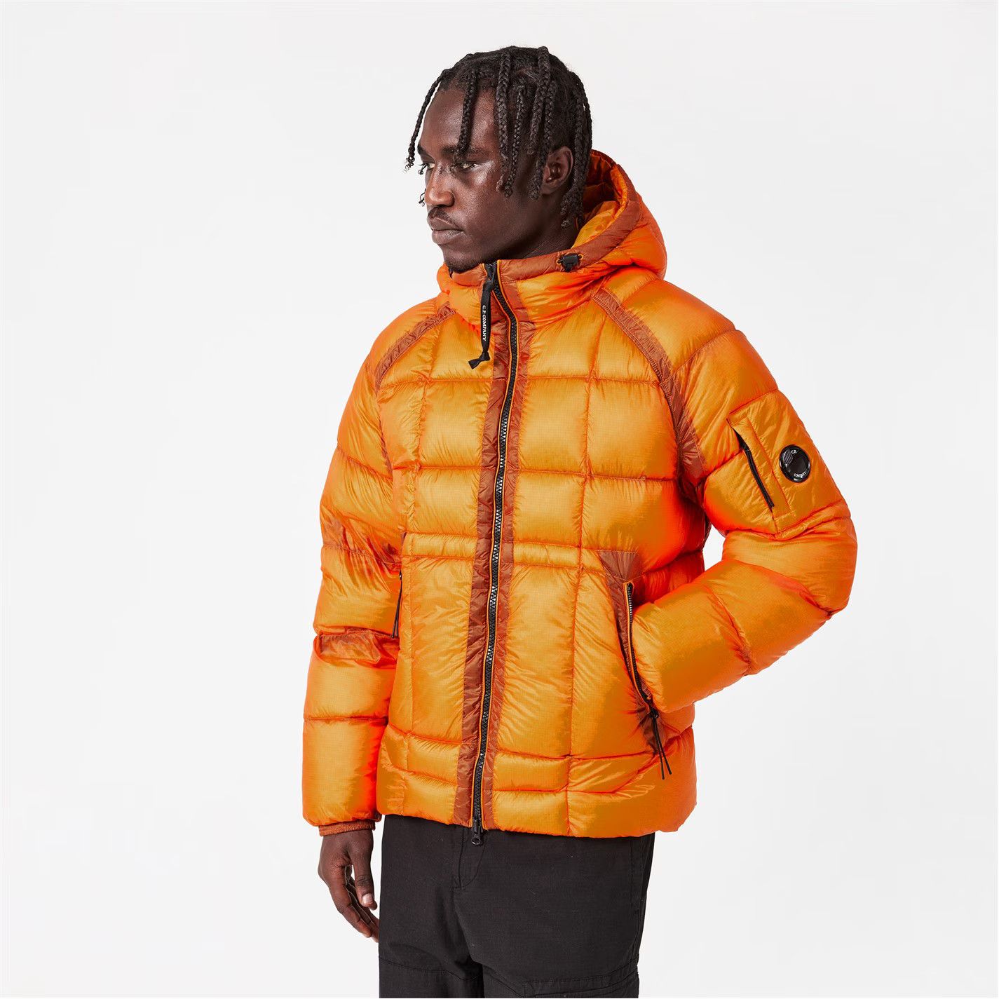C.P. Company o1g2r1mq0426 Hooded Medium Puffer Jacket in Orange Size US S / EU 44-46 / 1 - 2 Thumbnail
