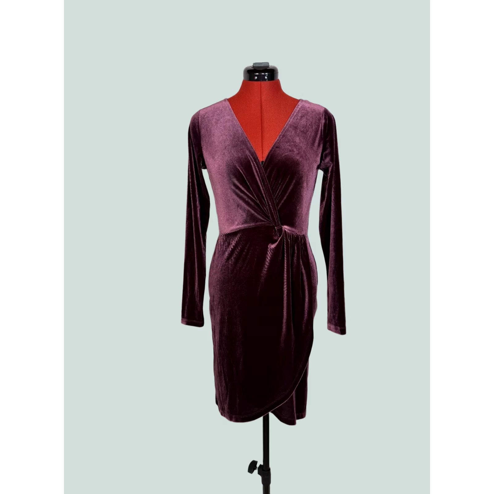 loft velvet dress Ruched Off The Shoulder Midi Size 16 Sailor Navy Women's Long sleeves Loft Velvet Square Neck Midi