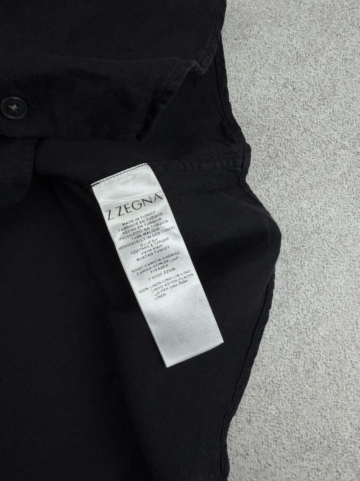 Z Zegna Z Zegna Black Linen Short Sleeve Shirt Size S Size US S / EU 44-46 / 1 - 7 Thumbnail