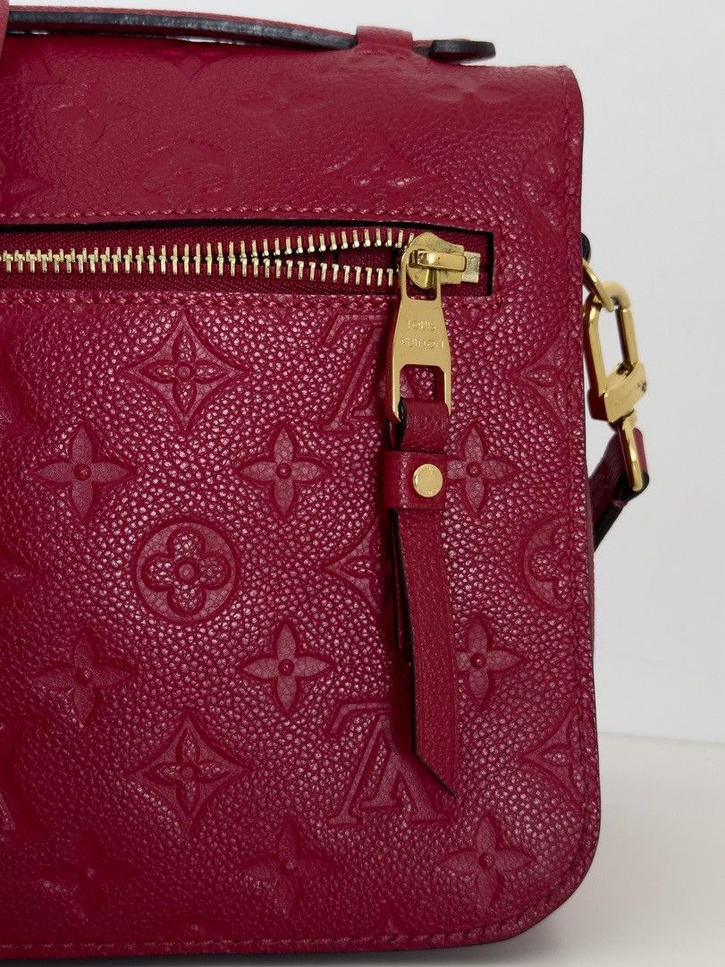 Louis Vuitton Louis Vuitton Red Monogram Empreinte Pochette Metis Size ONE SIZE - 14 Thumbnail