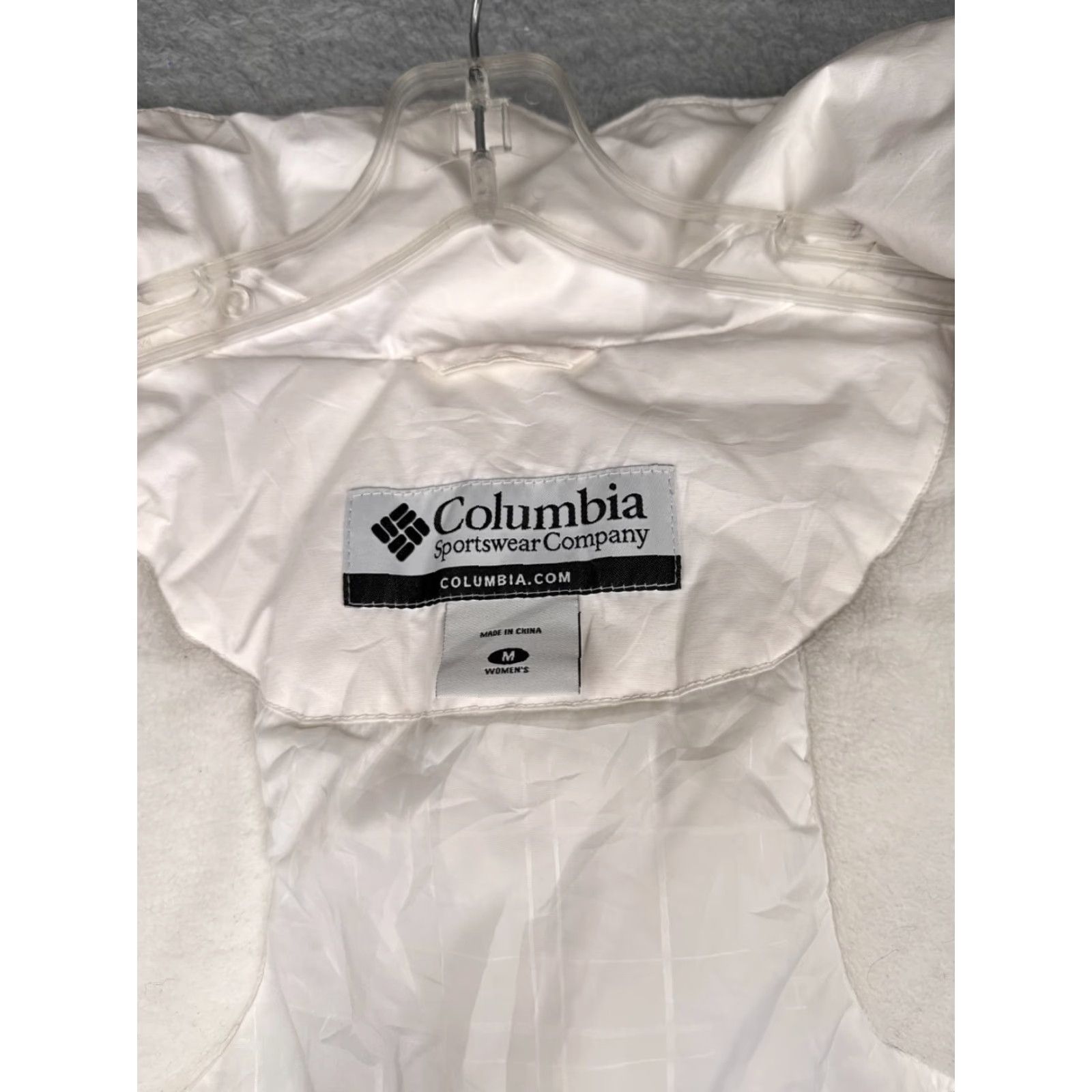 Rains Columbia Jacket Womens Medium Green White Water Resistant Hooded Full Zip Rain Size S / US 4 / IT 40 - 3 Thumbnail