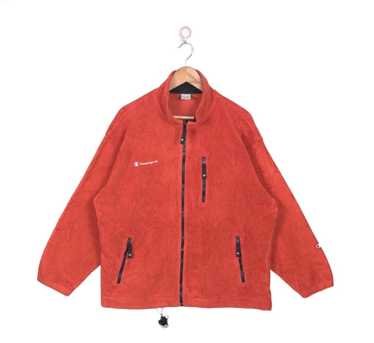 Champion Vintage Champion Fleece Sweater Jacket Orange Size US L / EU 52-54 / 3 - 1 Thumbnail