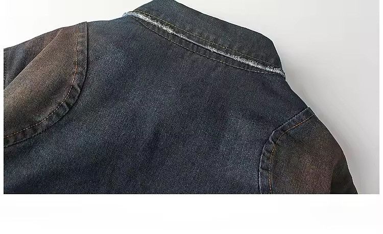 Japanese Brand Retro heavy distressed denim thickened dirty jacket Size US L / EU 52-54 / 3 - 4 Thumbnail