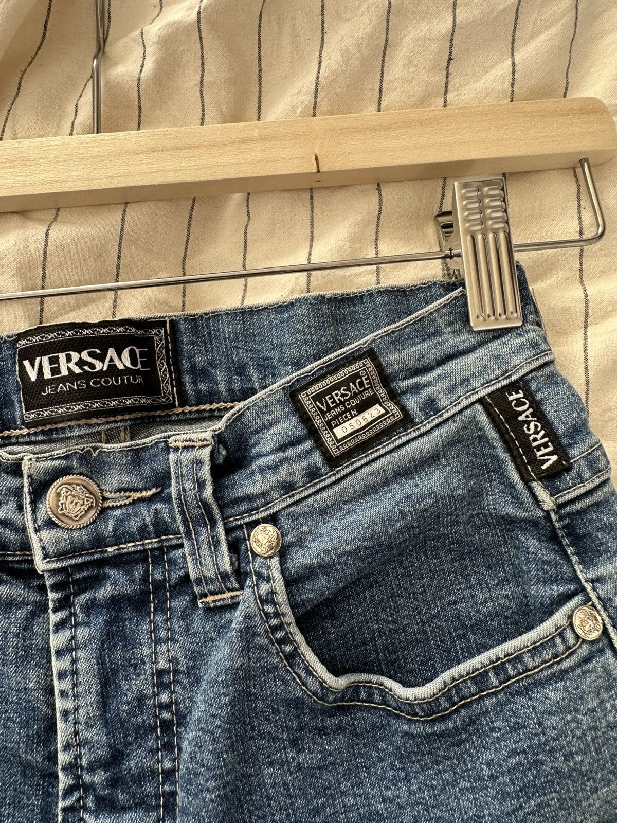 Versace Versace Jeans Couture Vintage Blue Stretch Denim Size 27" / US 4 / IT 40 - 8 Thumbnail