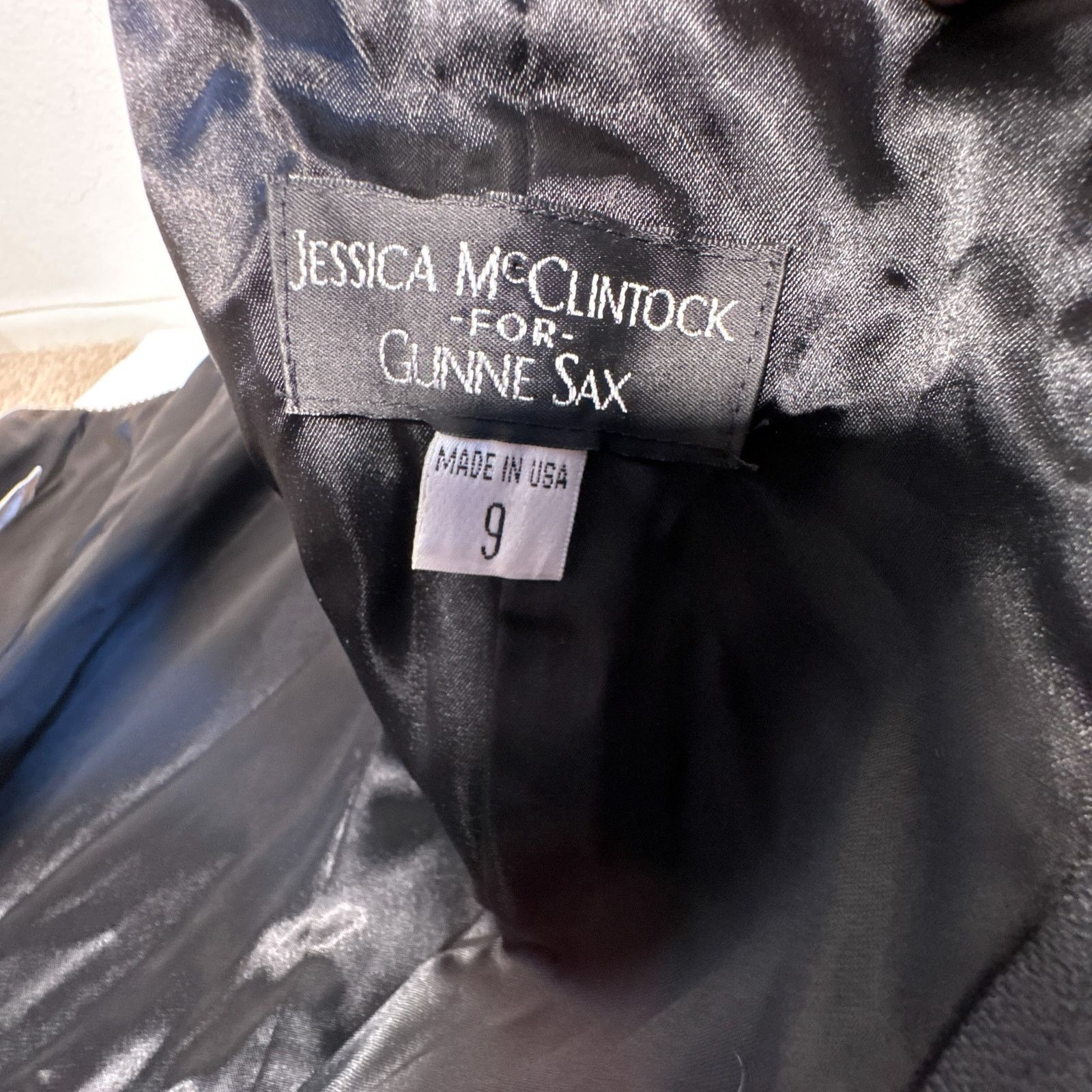 Jessica McClintock × Vintage Jessica McClintock Gunne Sax Black Velvet Evening Gown Sz 9 Size M / US 6-8 / IT 42-44 - 11 Thumbnail