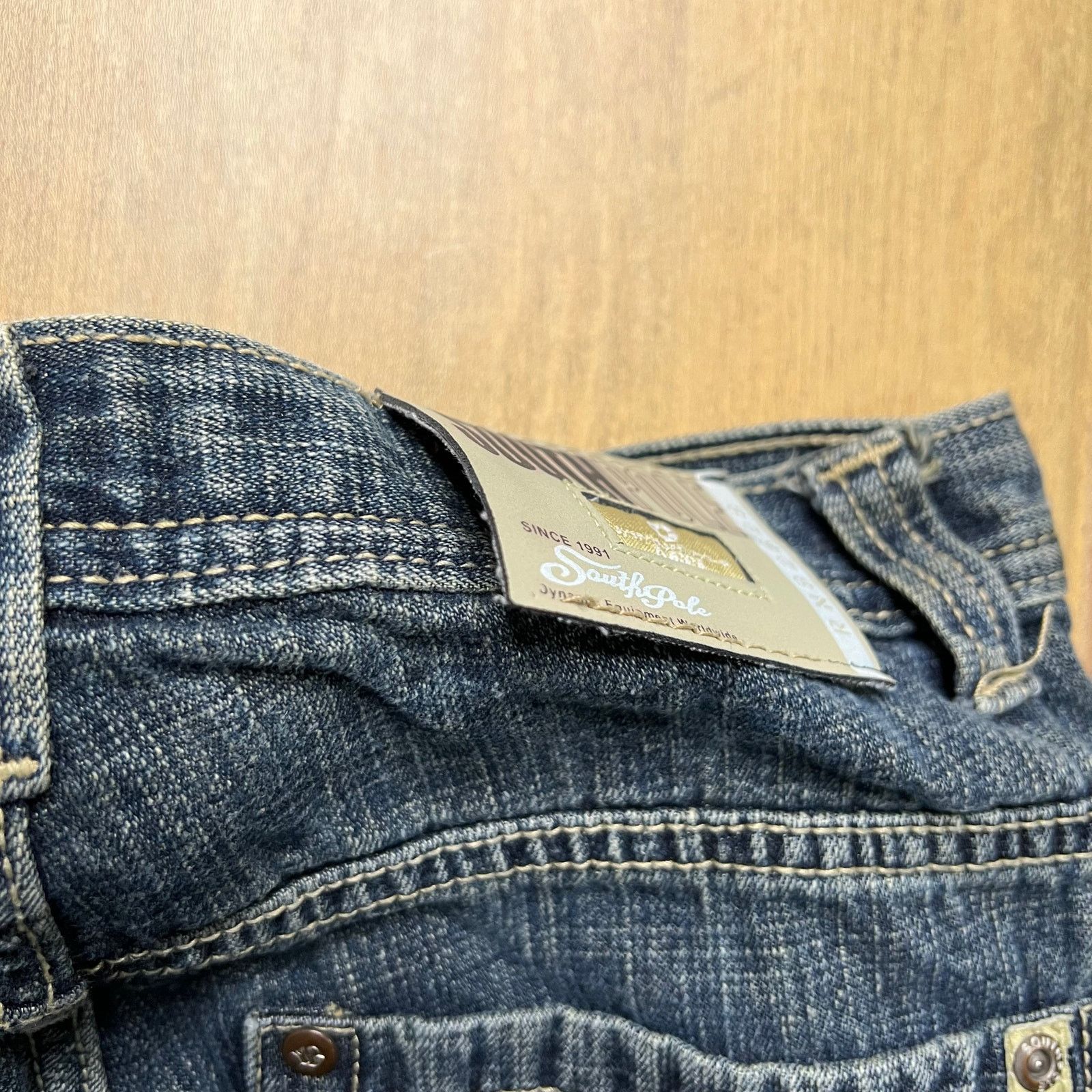 Southpole Vintage SouthPole Y2K Denim Jean Shorts waist Sz 27 Youth 14 Size US 27 - 11 Thumbnail