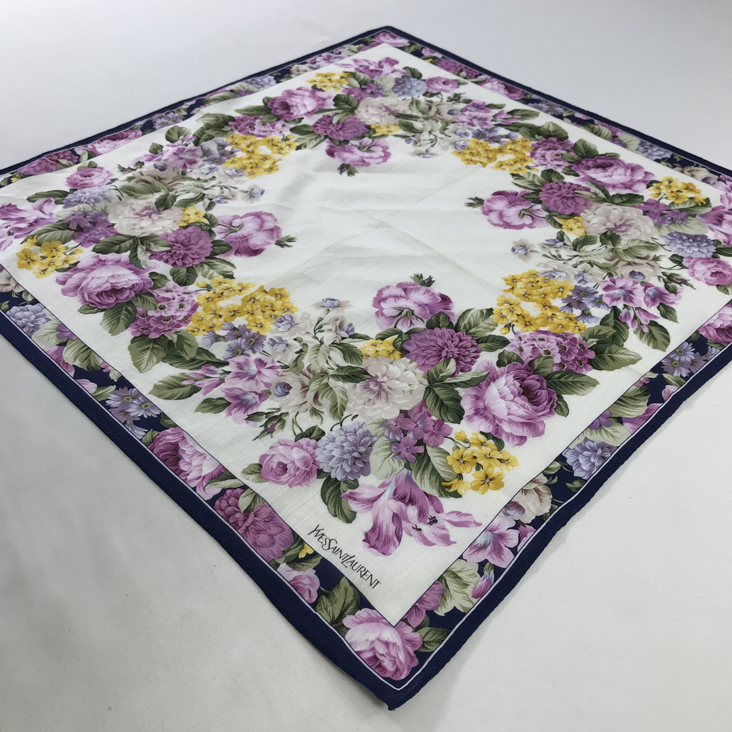 Vintage × Yves Saint Laurent Yves Saint Laurent Bandana / Handkerchief/Neckerchief -S1057 Size ONE SIZE - 2 Thumbnail
