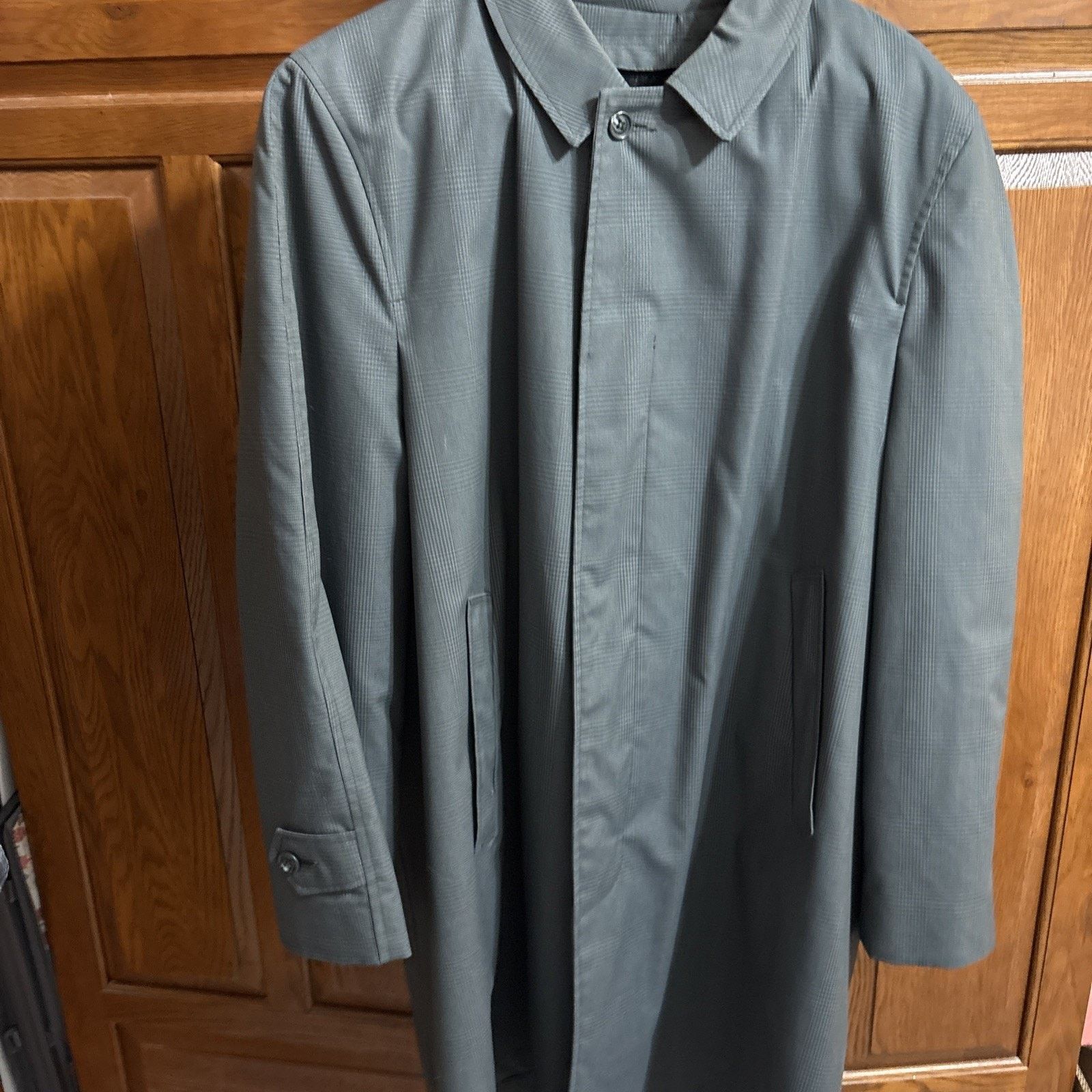 Other Vtg Brigadier Curlee 42R Blue Black Overcoat Alpaca Liner Size US XL / EU 56 / 4 - 1 Thumbnail