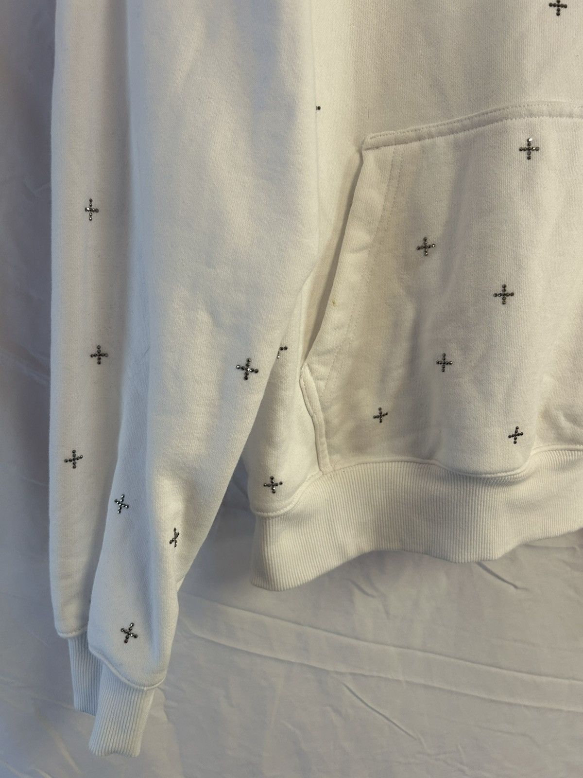 Ksubi Ksubi Rhinestone Studded White Oversized Hoodie Size US M / EU 48-50 / 2 - 4 Thumbnail