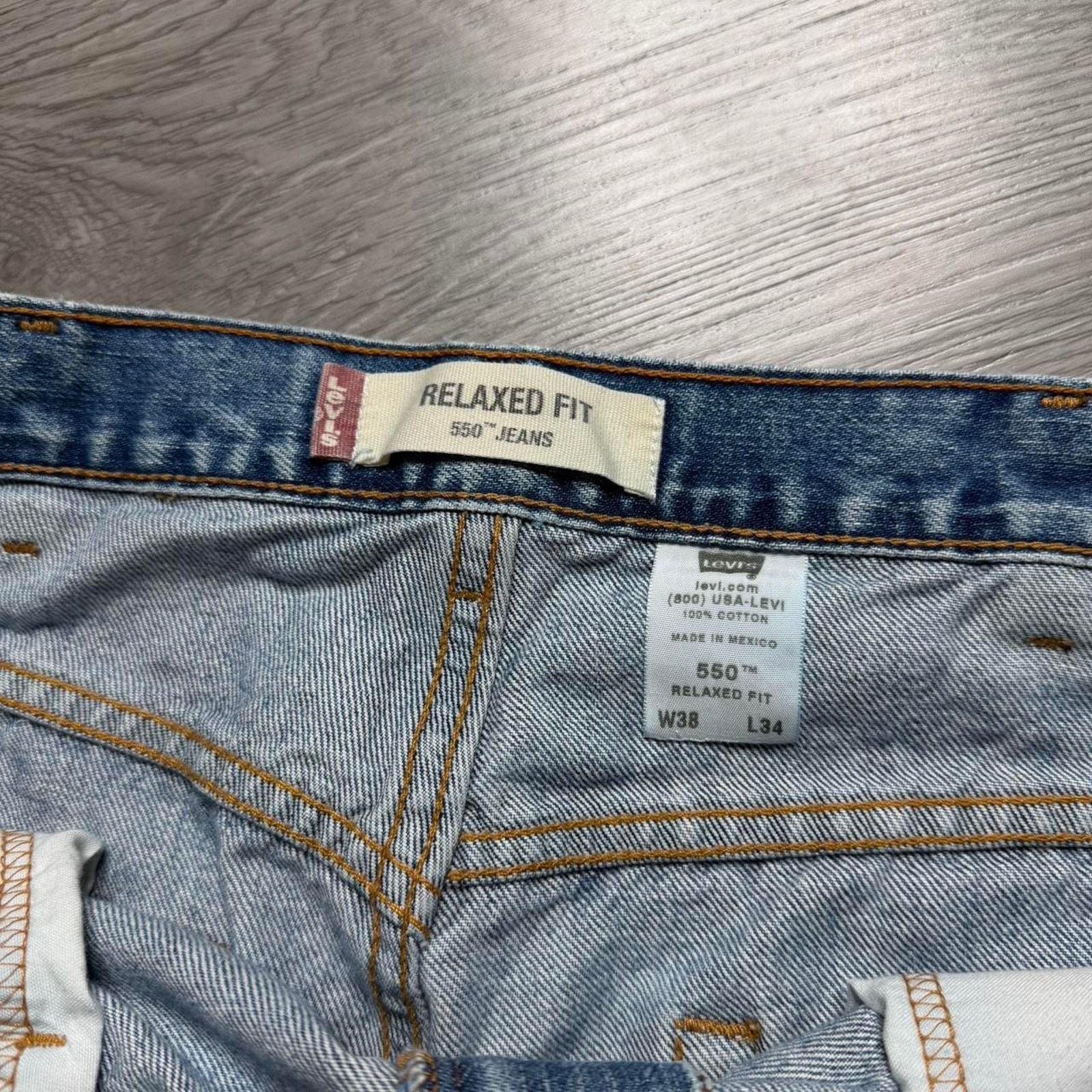 Levi's × Vintage Vintage Y2K Levi’s Strauss 550 Relaxed Fit Stonewashed Jeans Size US 38 / EU 54 - 3 Thumbnail