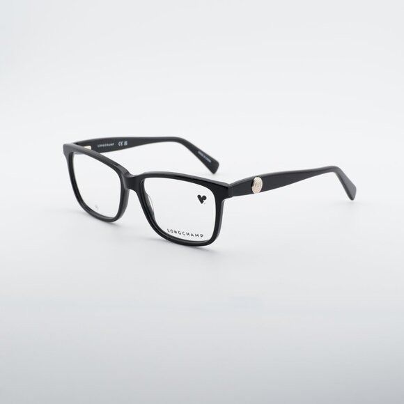 Longchamp Longchamp LO2716 001 Eyeglasses Black 54mm Rectangle Frame Size ONE SIZE - 1 Thumbnail